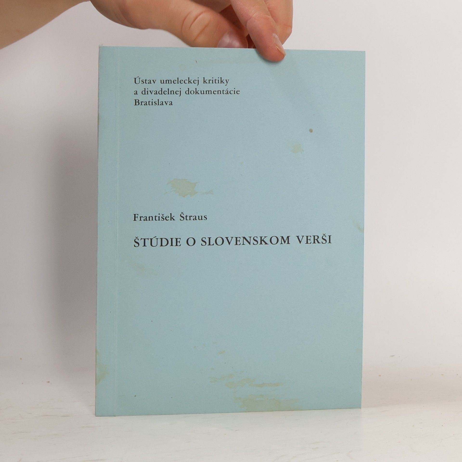 František Štraus Štúdie o slovenskom verši