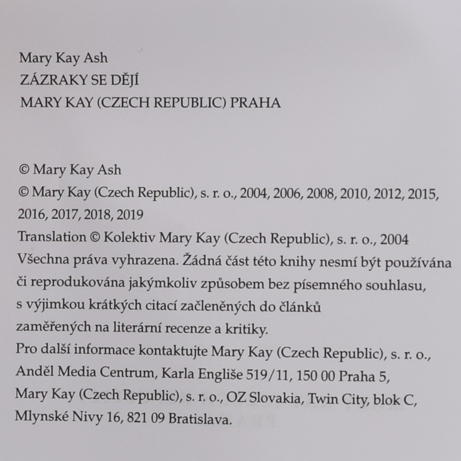 Mary Kay Ash Zázraky se dějí