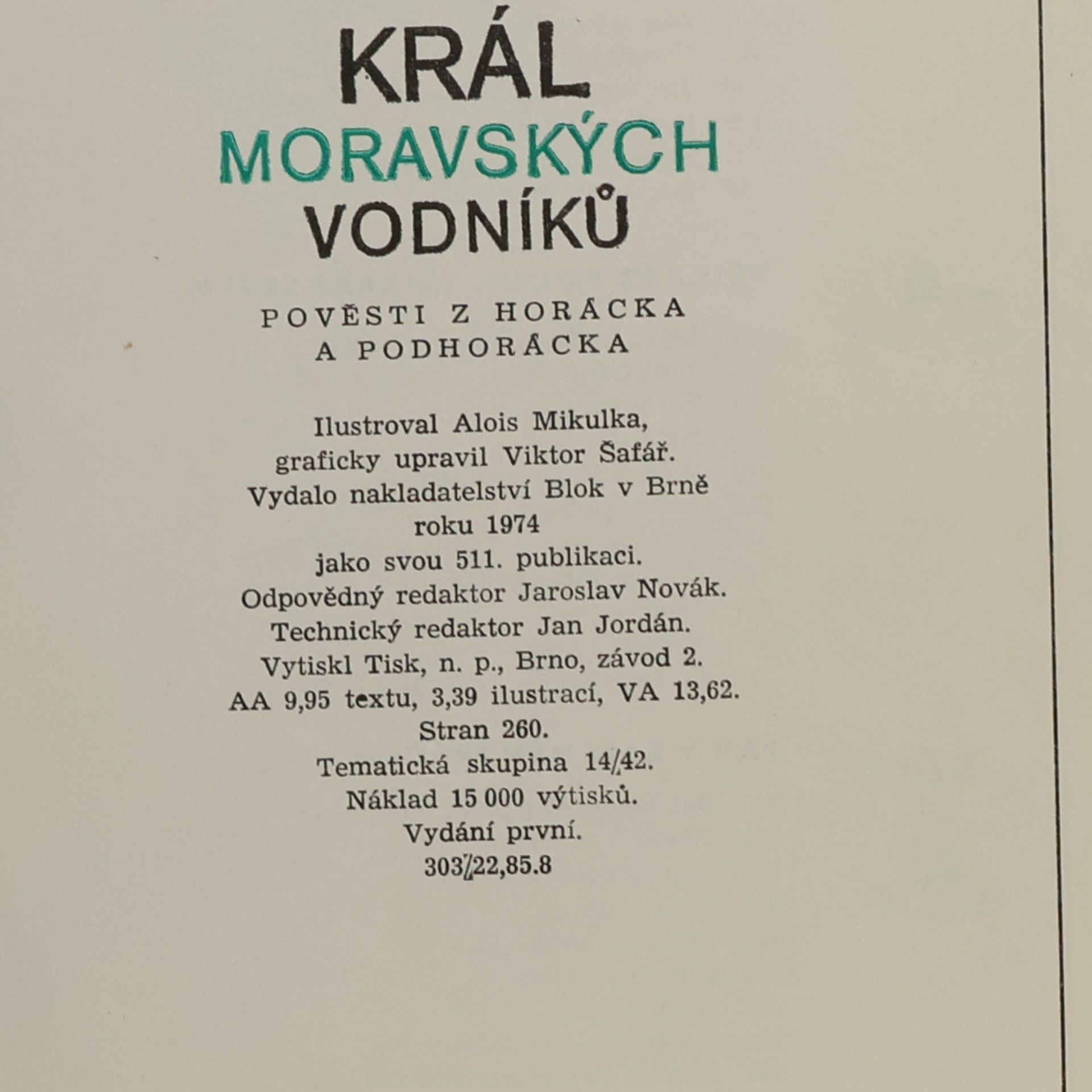 Eva Kilianová Král moravských vodníků