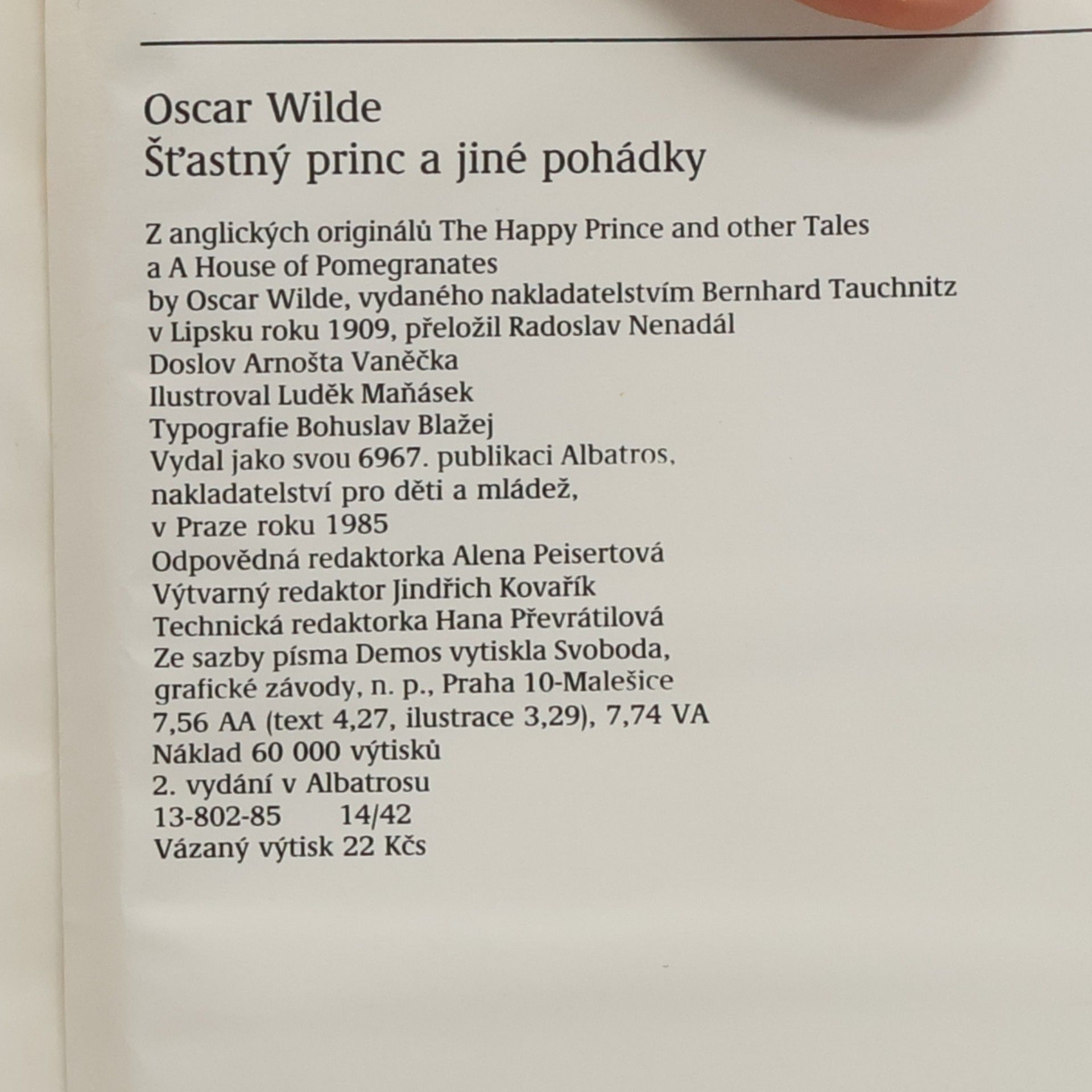 Oscar Wilde Šťastný princ a jiné pohádky