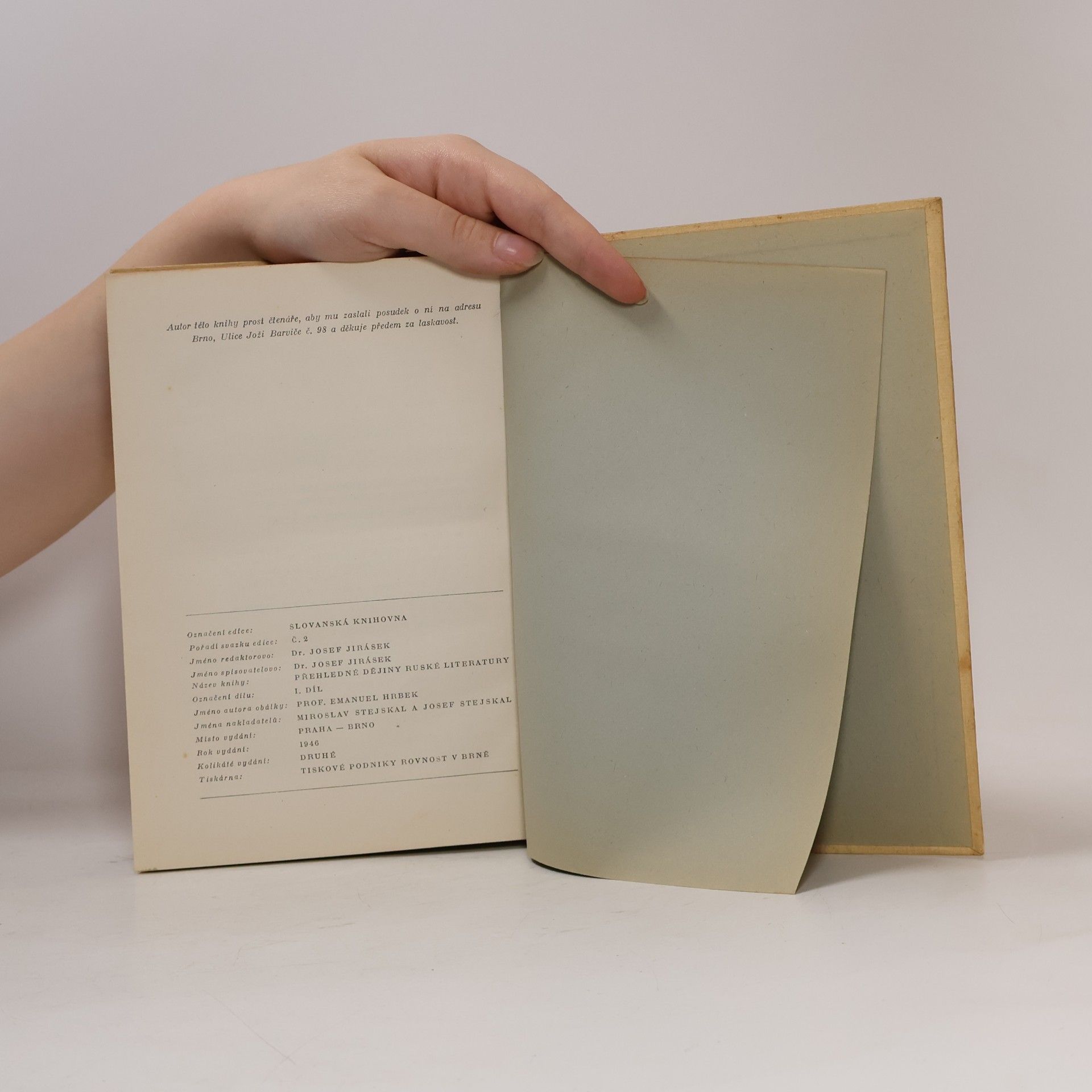 Josef Jirásek Přehledné dějiny ruské literatury I.