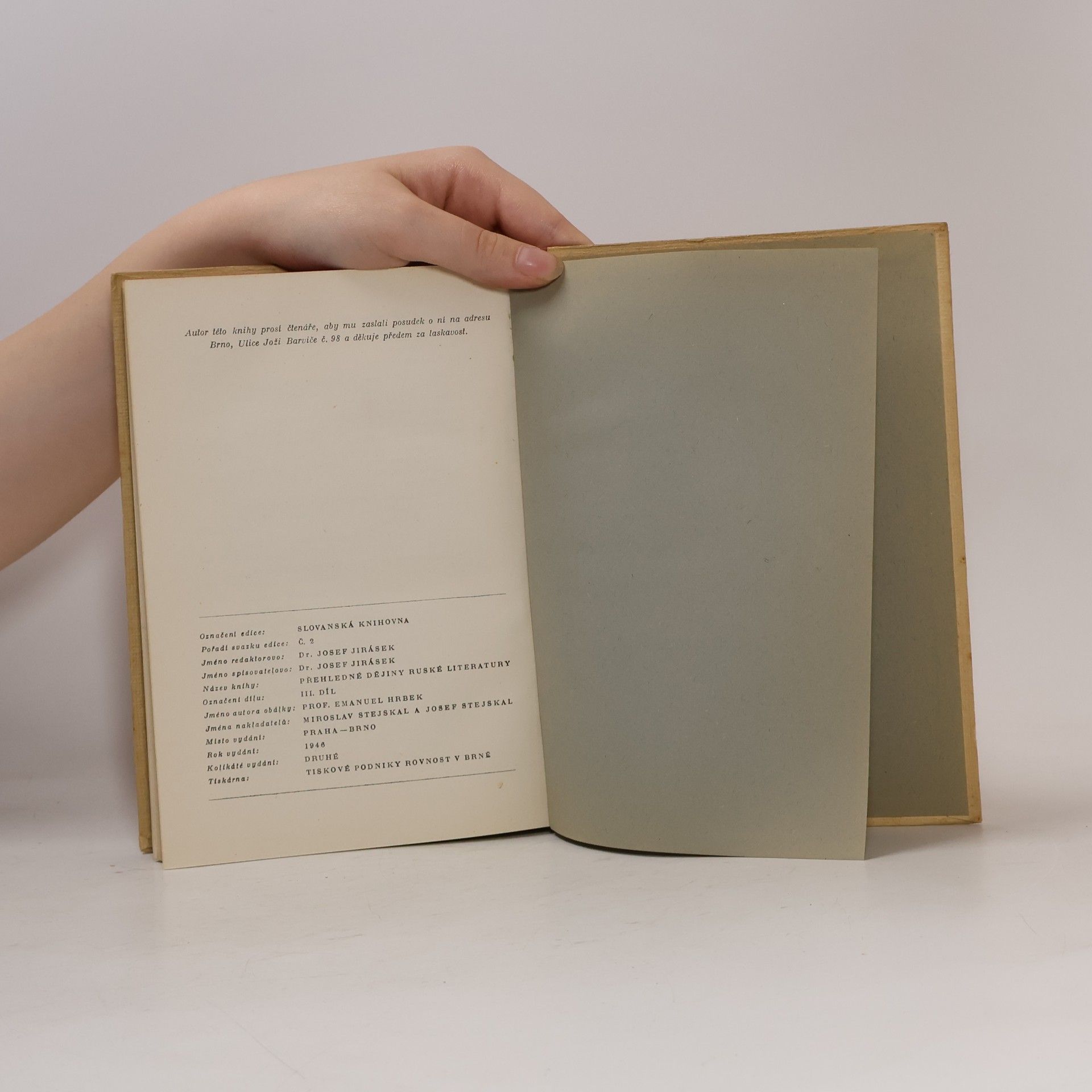 Josef Jirásek Přehledné dějiny ruské literatury III