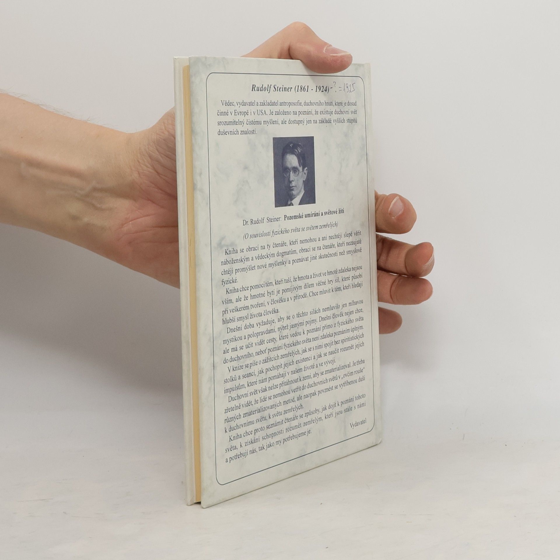 Rudolf Steiner Pozemské umírání a světové žití