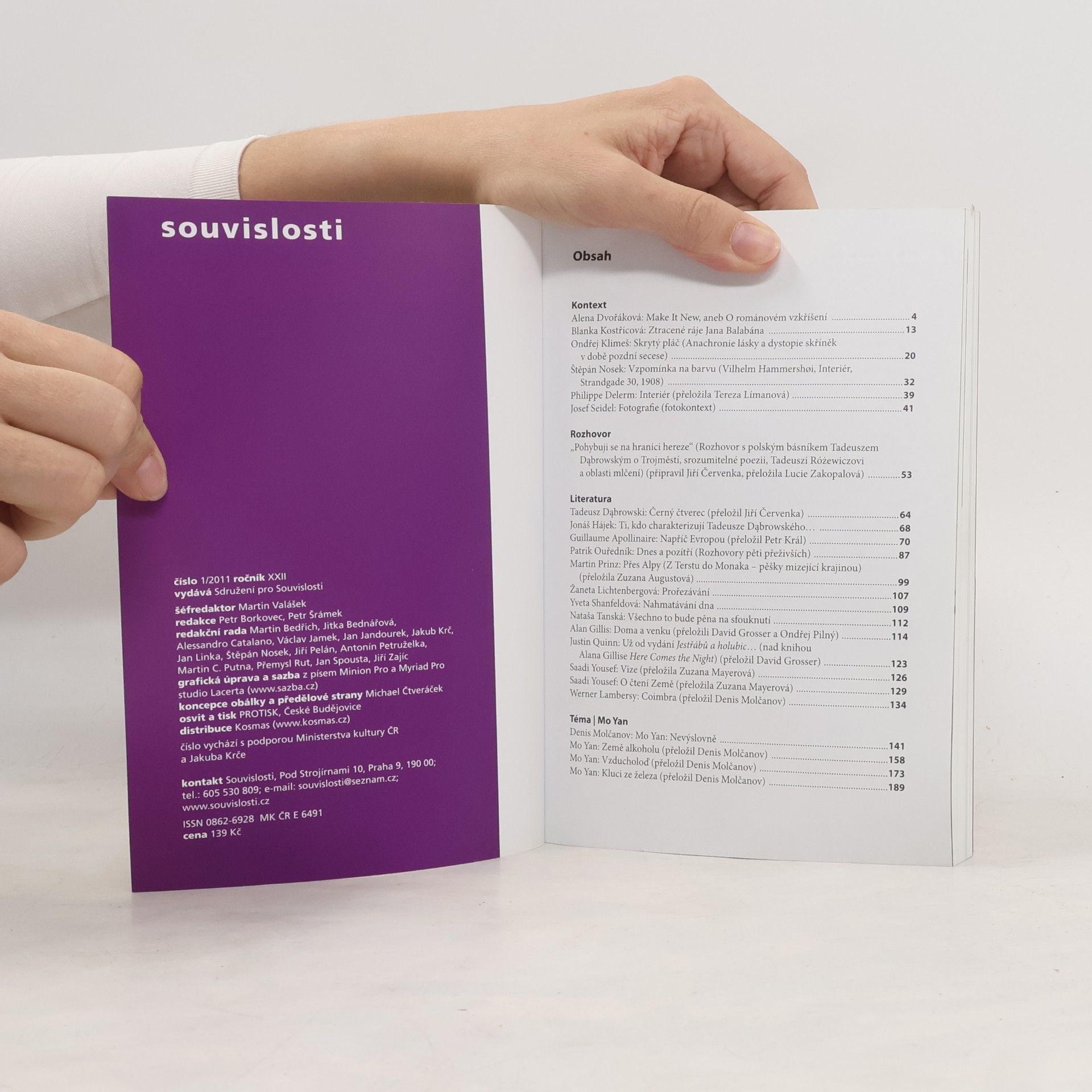 Yan Mo Souvislosti. 1. číslo. Revue pro literaturu a kulturu
