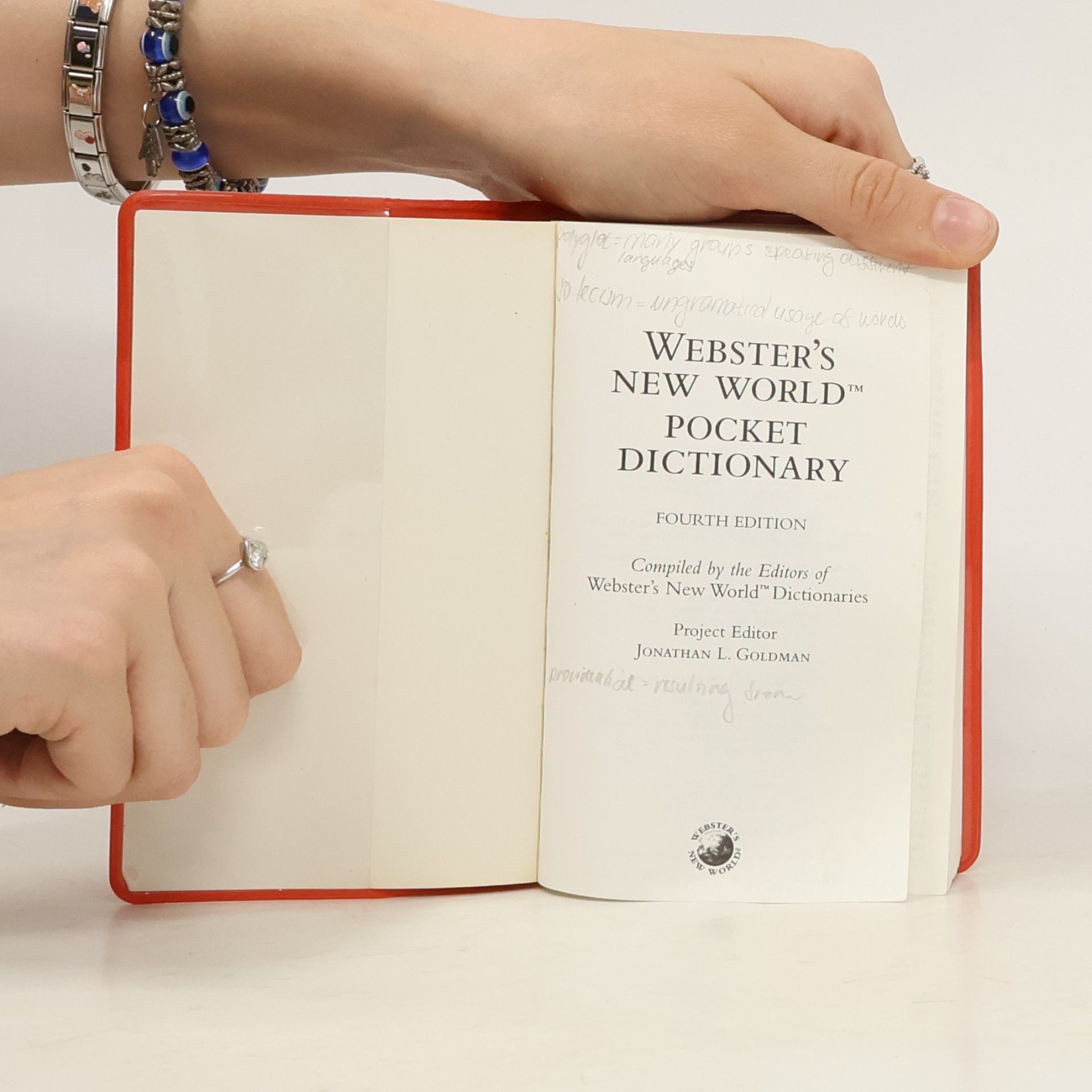 Jonathan L. Goldman Webster's New World Pocket Dictionary