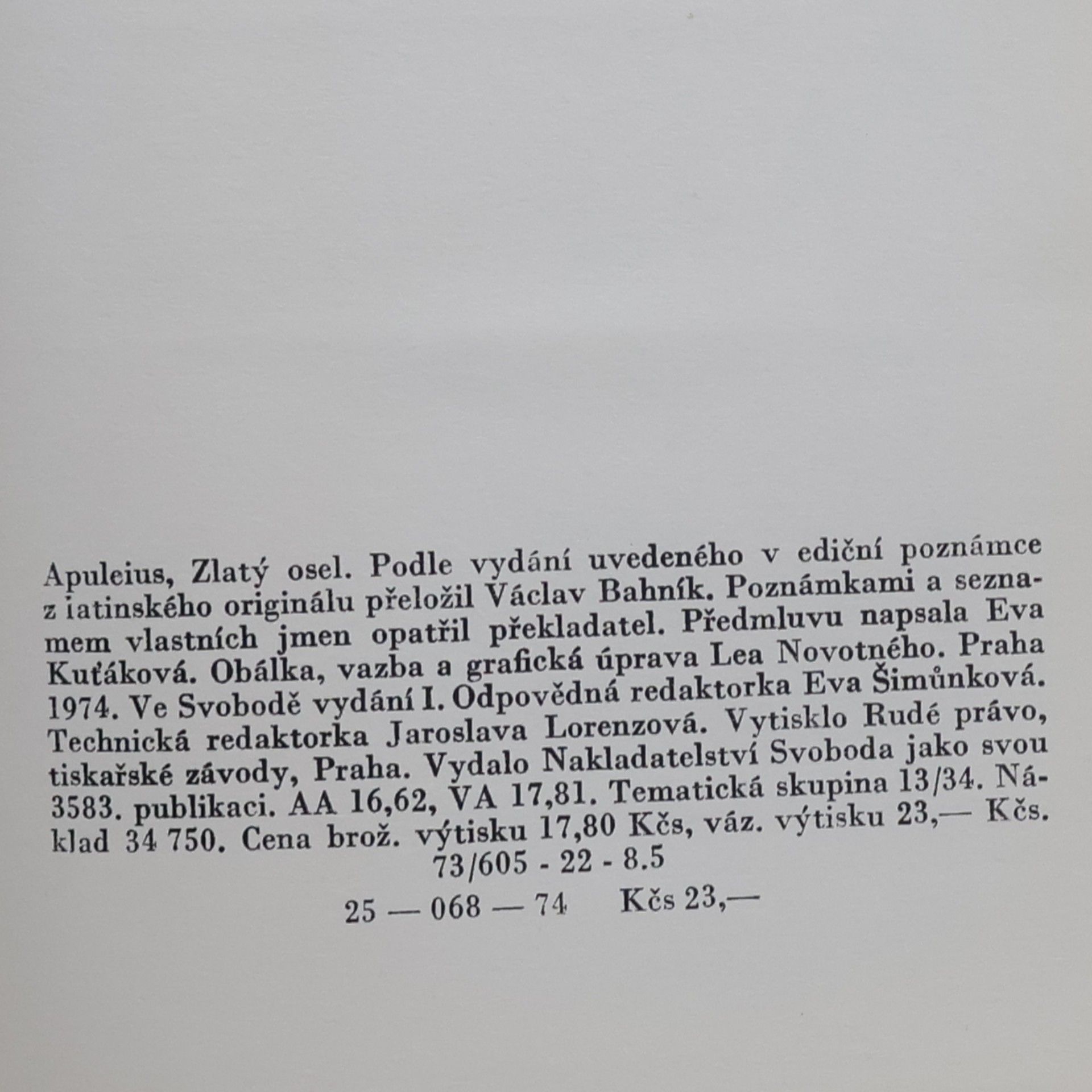 Apuleius Zlatý osel