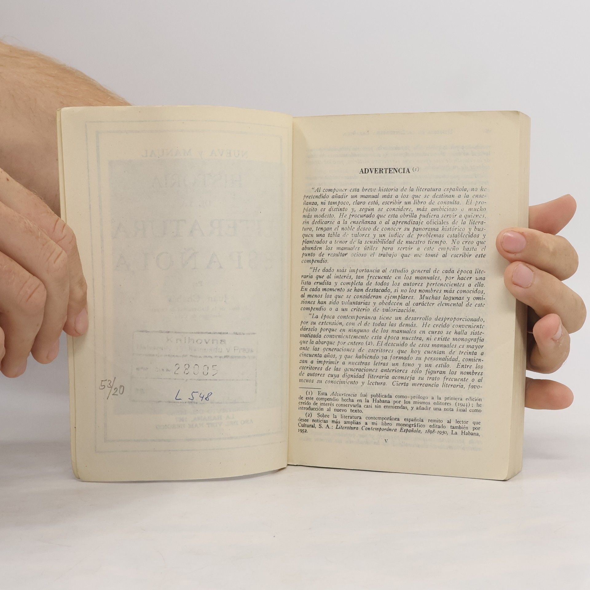 Juan Chabás Historia de la literatura espaňola