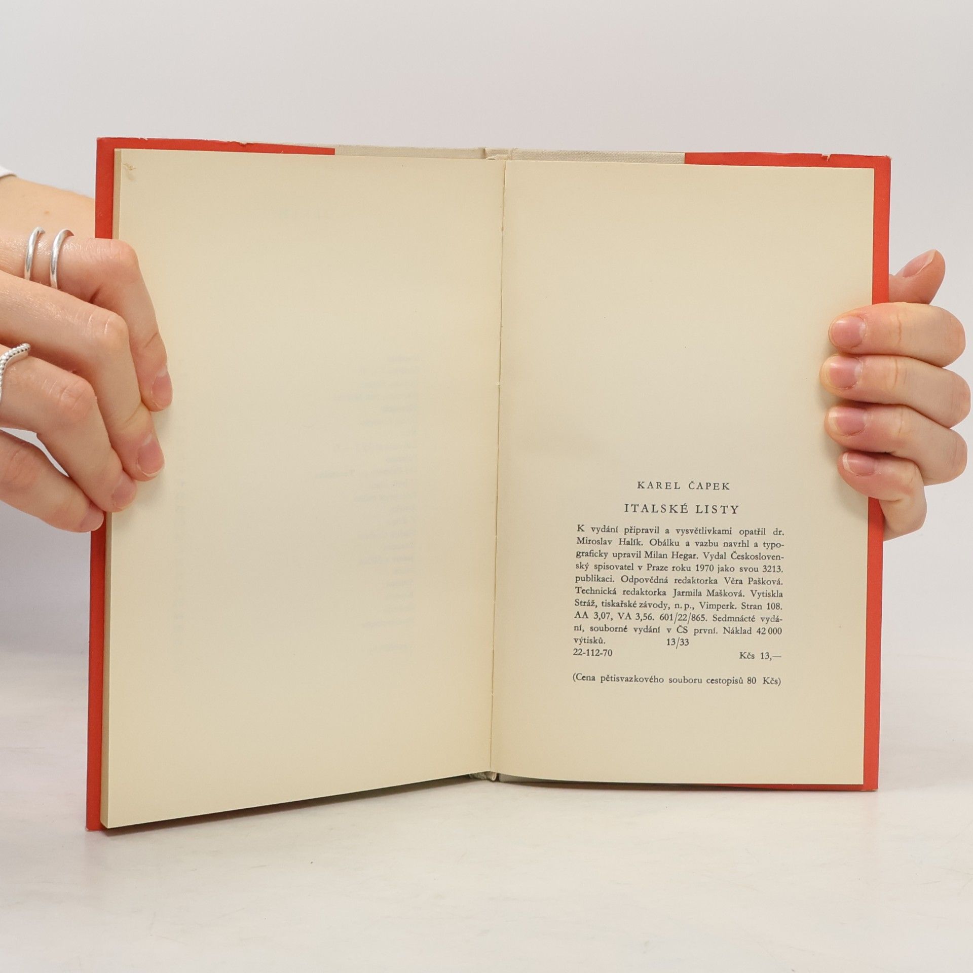 Karel Čapek Italské listy
