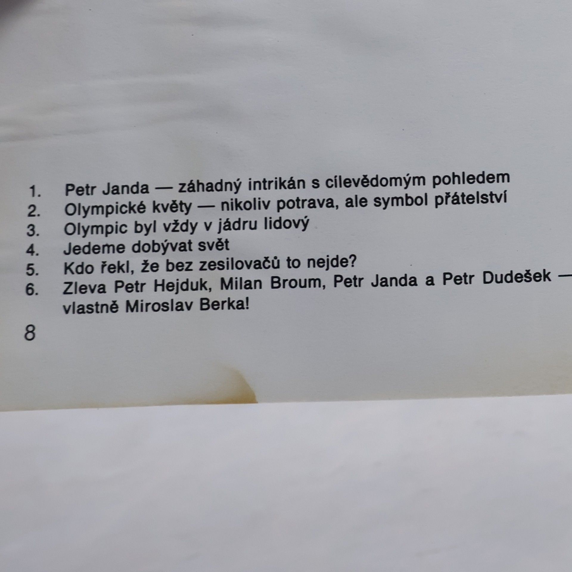 Jaromír Tůma Čtyři hrají Rock. Jasná zpráva o skupině Olympic