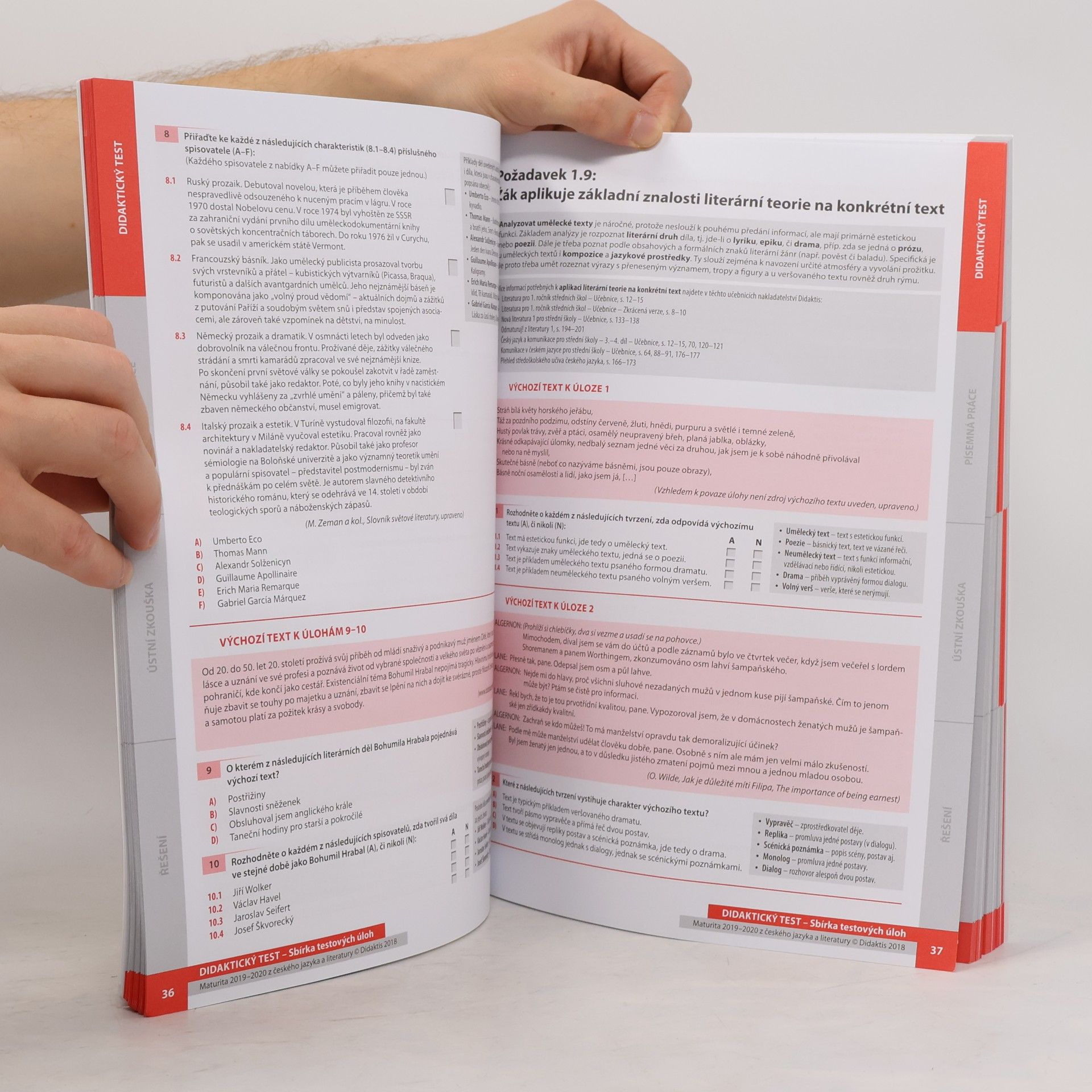 Auteurscollectief Maturita 2019-2020 z českého jazyka a literatury