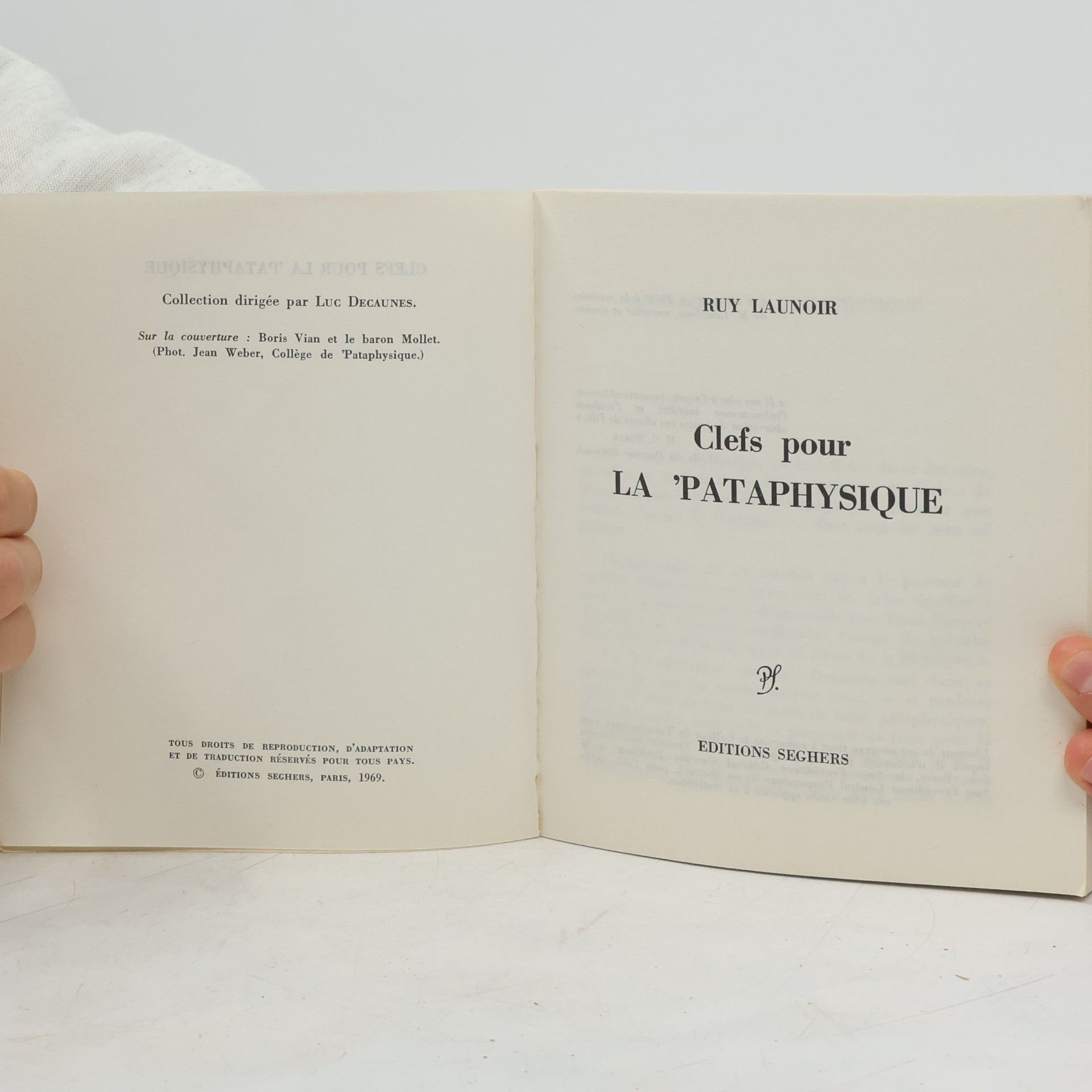 Ruy Launoir Clefs pour la 'Pataphysique