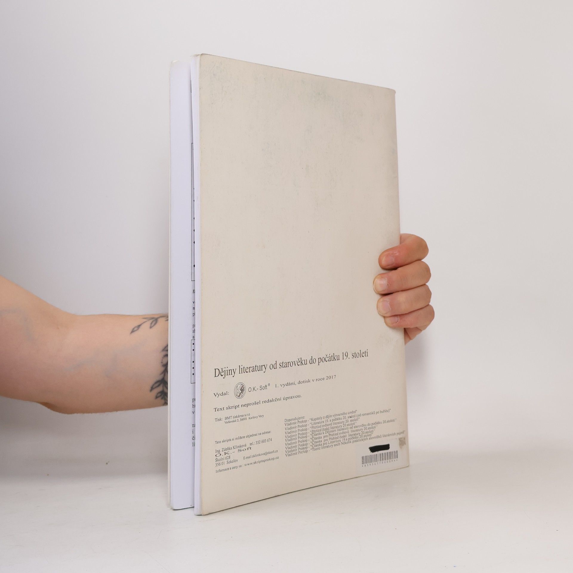 Vladimír Prokop Dějiny literatury od starověku do počátku 19. století