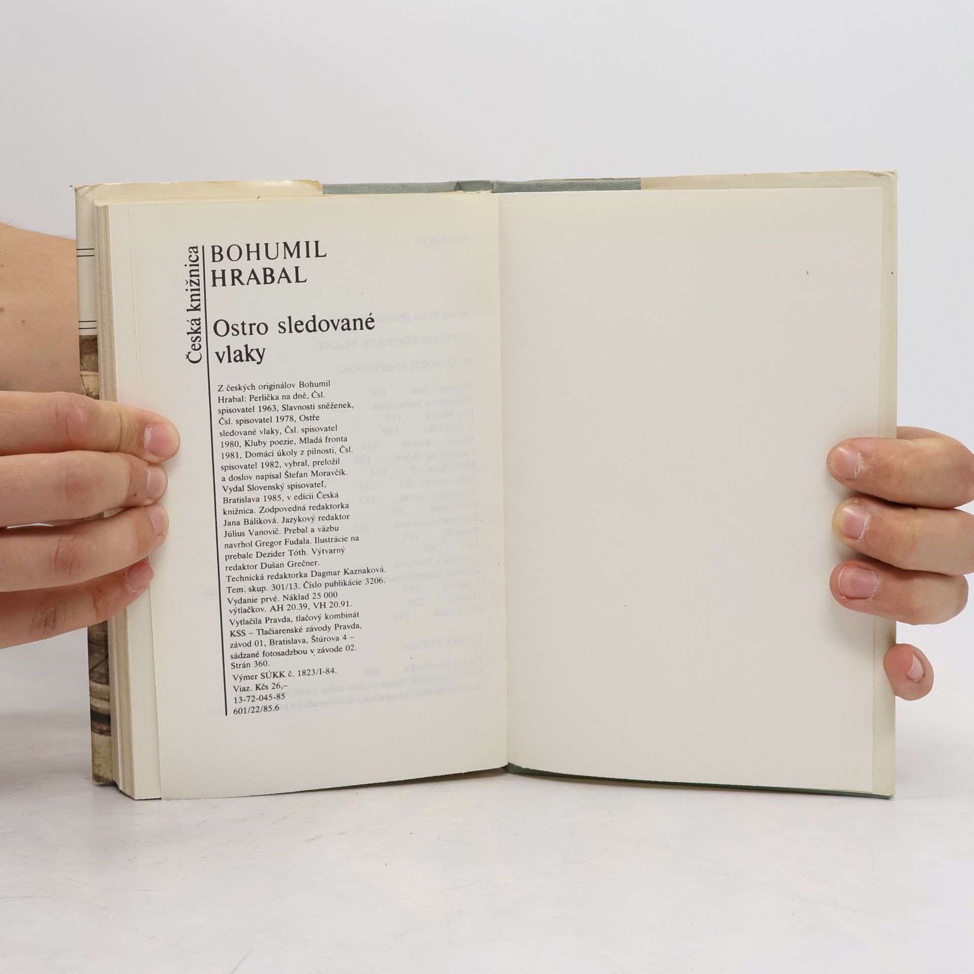 Bohumil Hrabal Ostro sledované vlaky