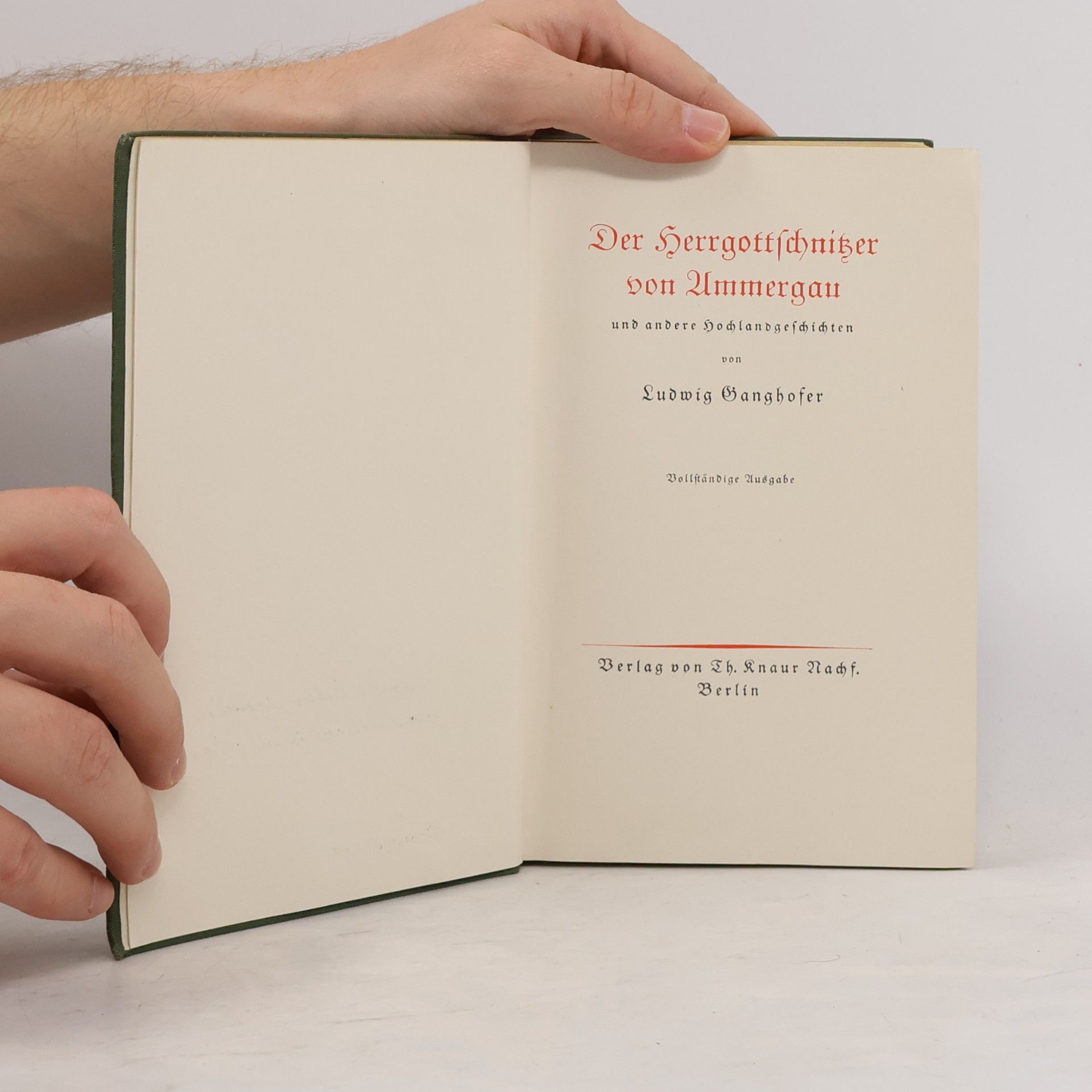 Ludwig Ganghofer Der Herrgottschnitzer von Ammergau