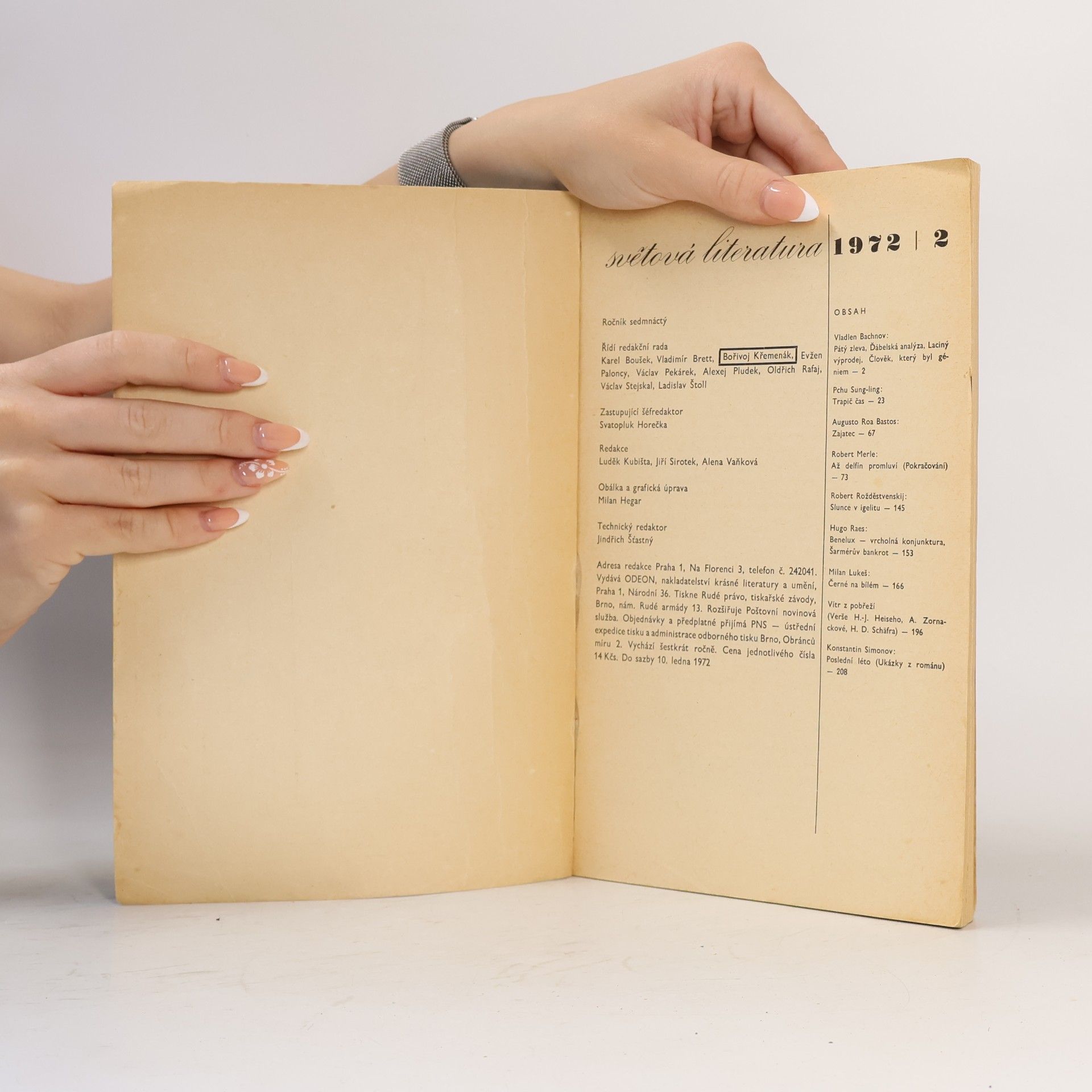 AA.VV. Světová literatura 2/1972