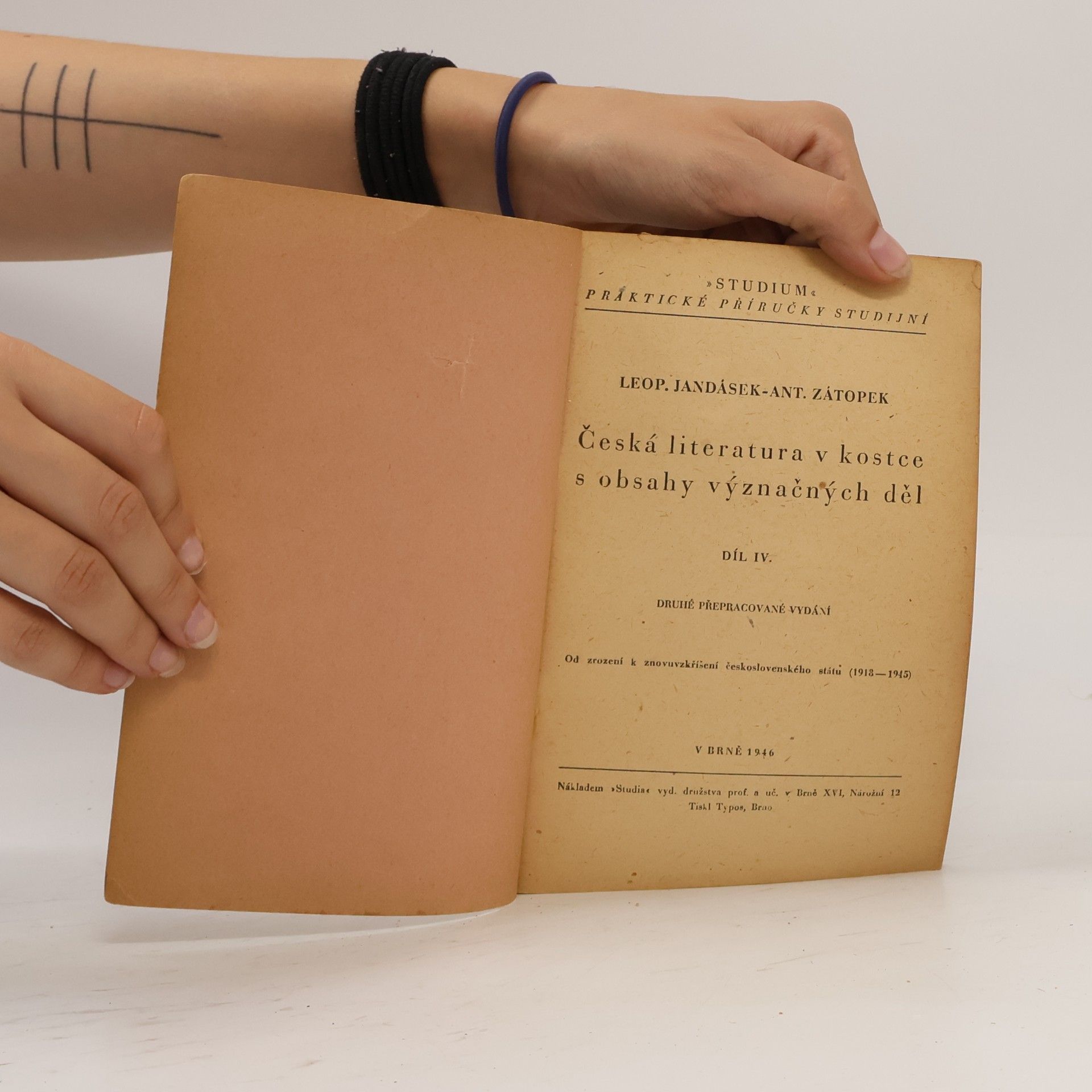 Leopold Jandásek Česká literatura v kostce s obsahy význačných děl. Díl IV.