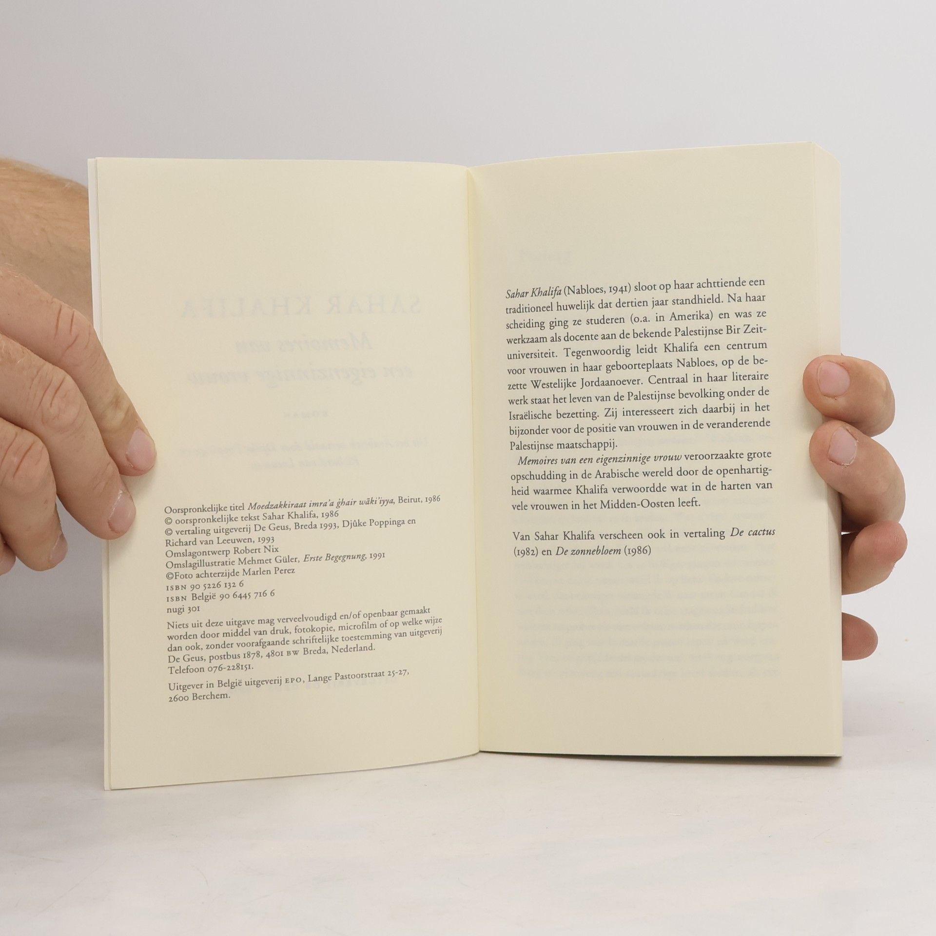 Sahar Khalifeh Memoires van een eigenzinnige vrouw