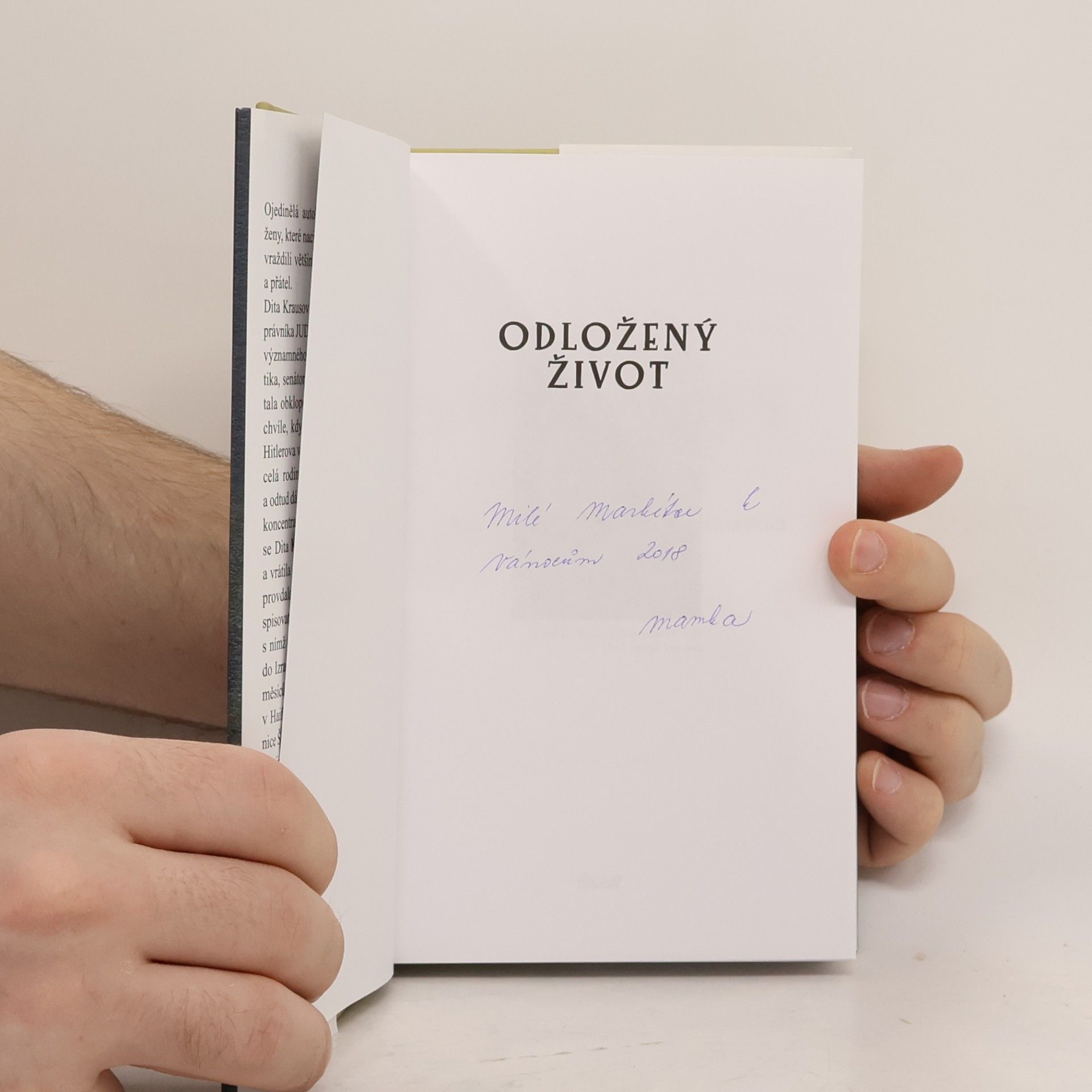 Dita Kraus Odložený život