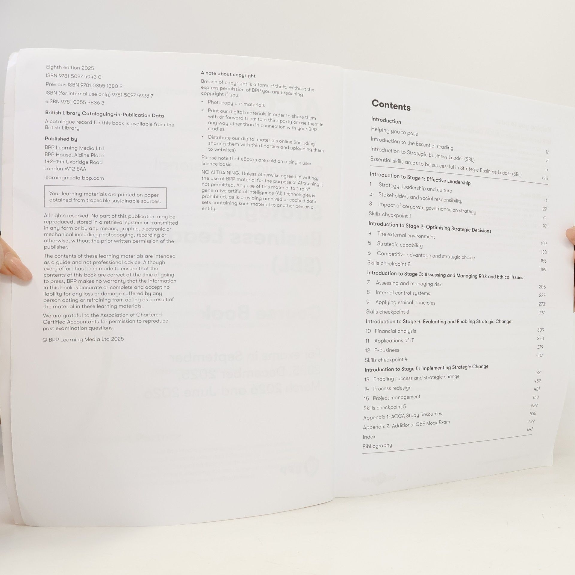 BPP Learning Media ACCA Strategic Business Leader (SBL)
