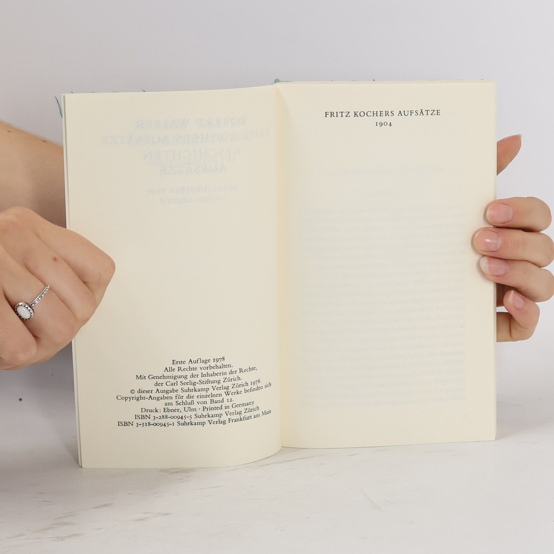 Robert Walser Das Gesamtwerk I