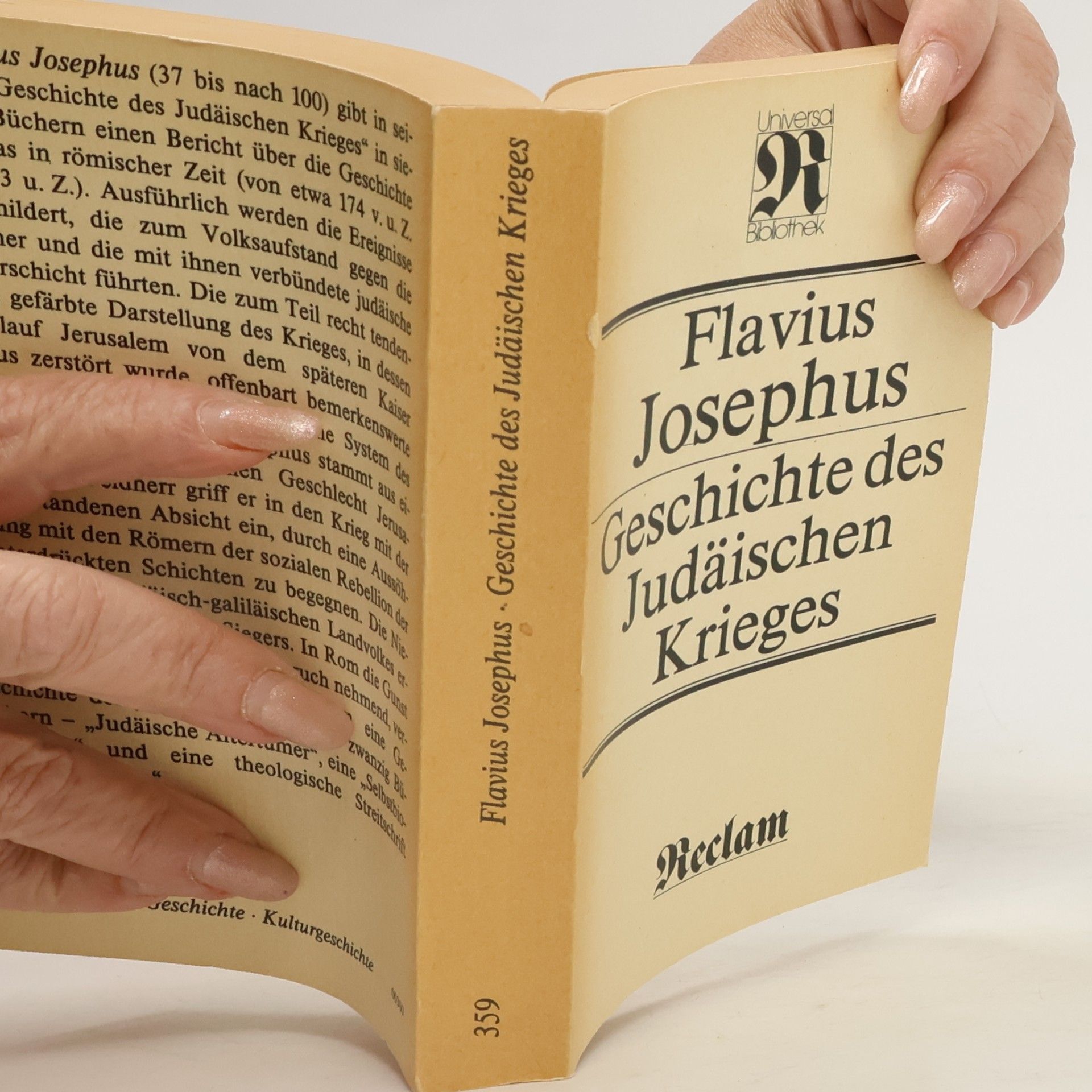 Flavius Iosephus Geschichte des Judäischen Krieges