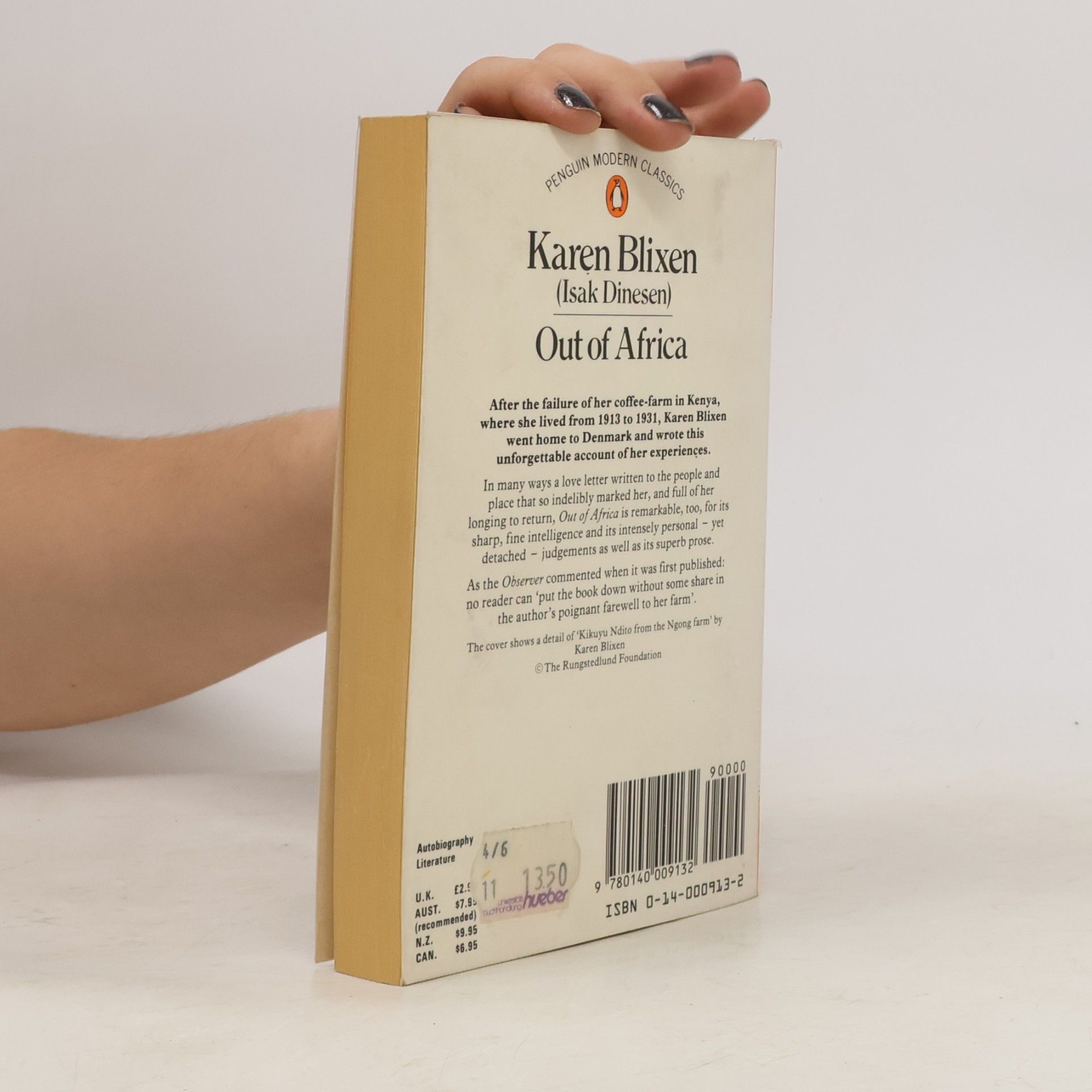 Karen Blixen Out of Africa