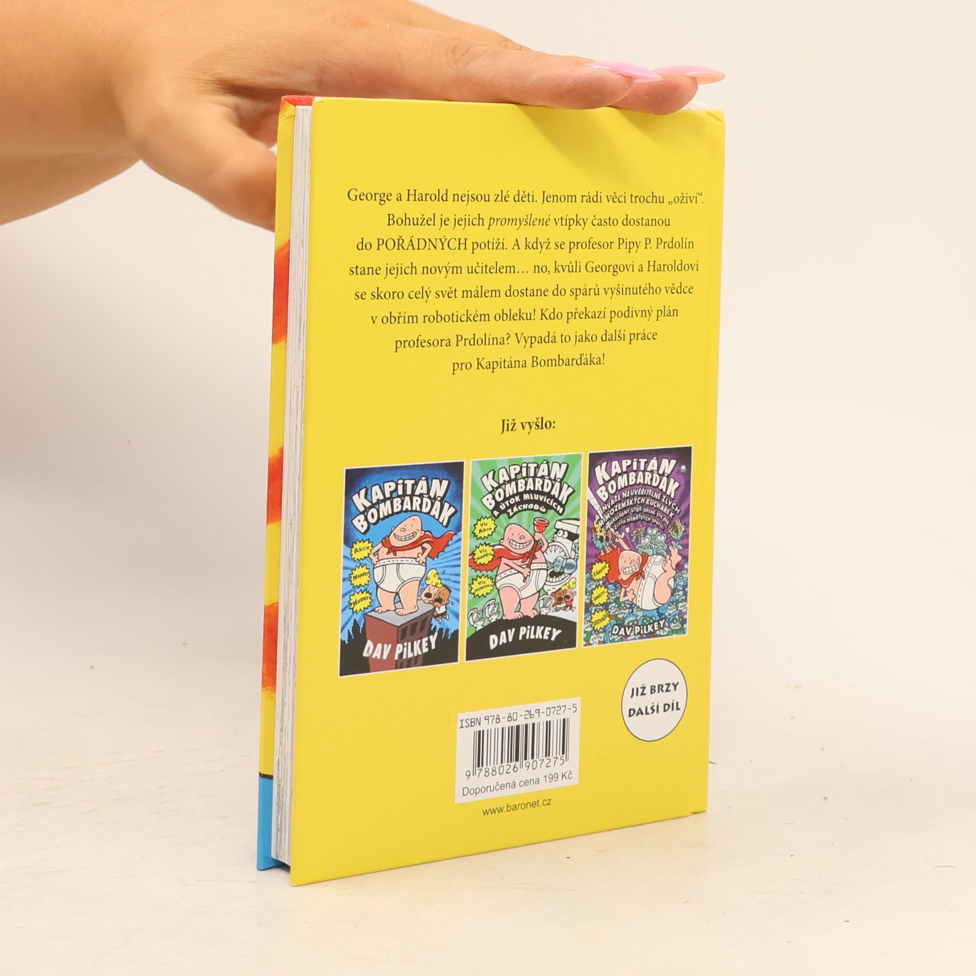 Dav Pilkey Kapitán Bombarďák a podivný plán profesora Prdolína