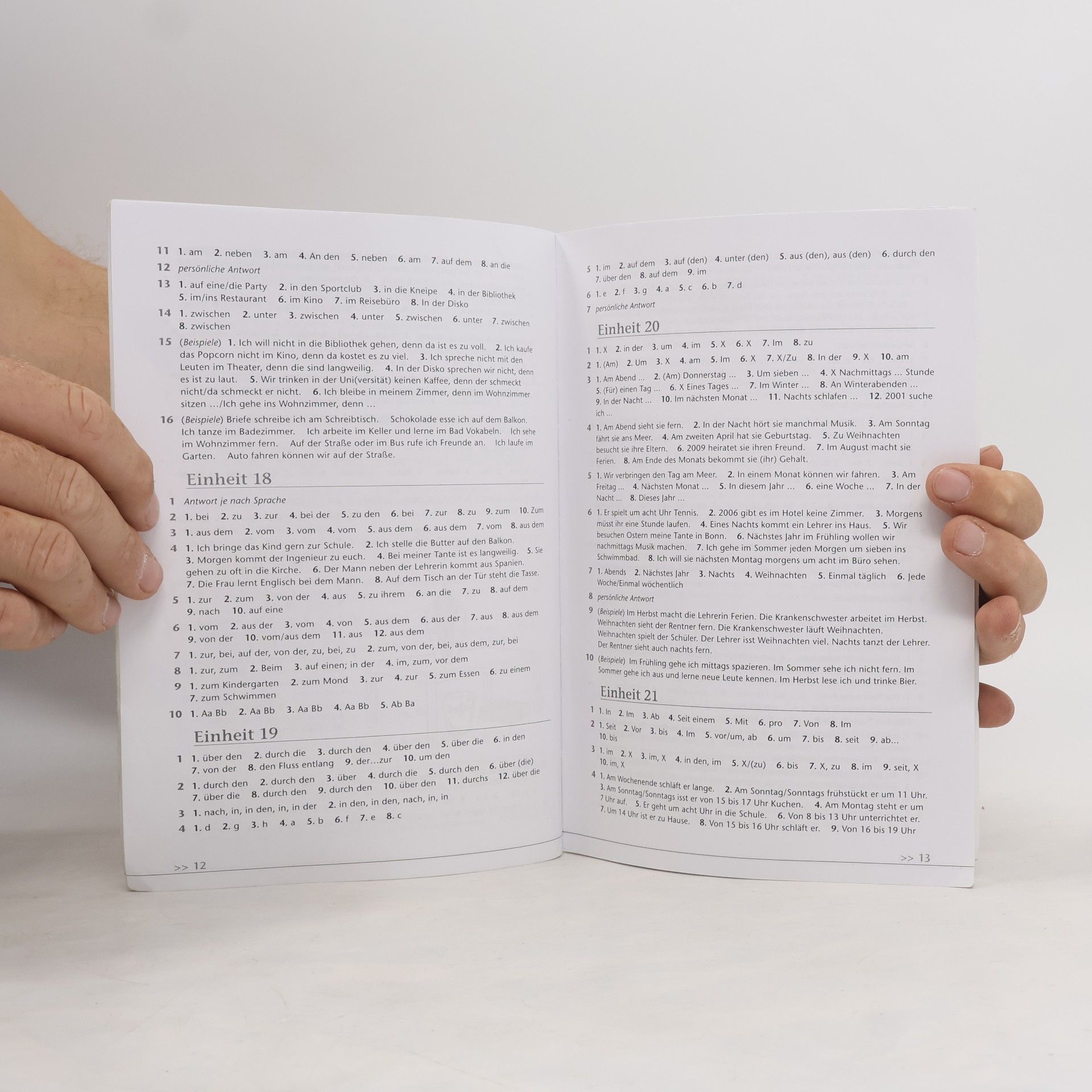 Achim Seiffarth Arbeitsgrammatik Lösungen