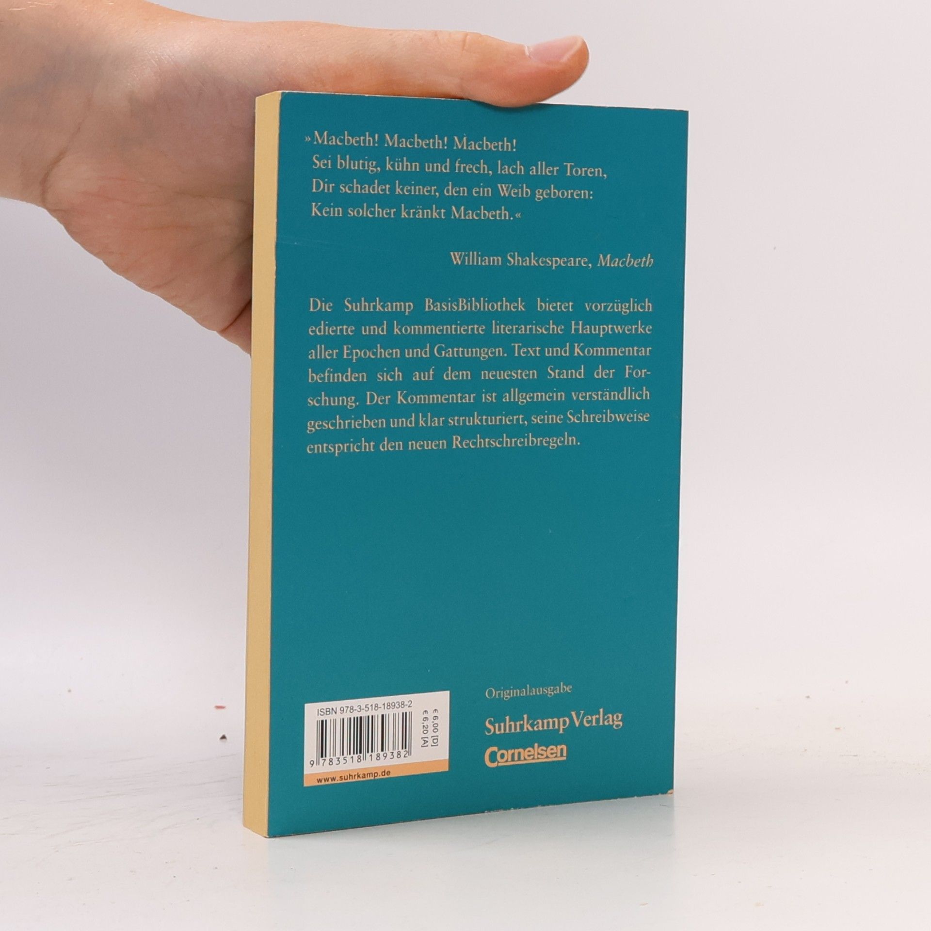 William Shakespeare Suhrkamp BasisBibliothek: Macbeth