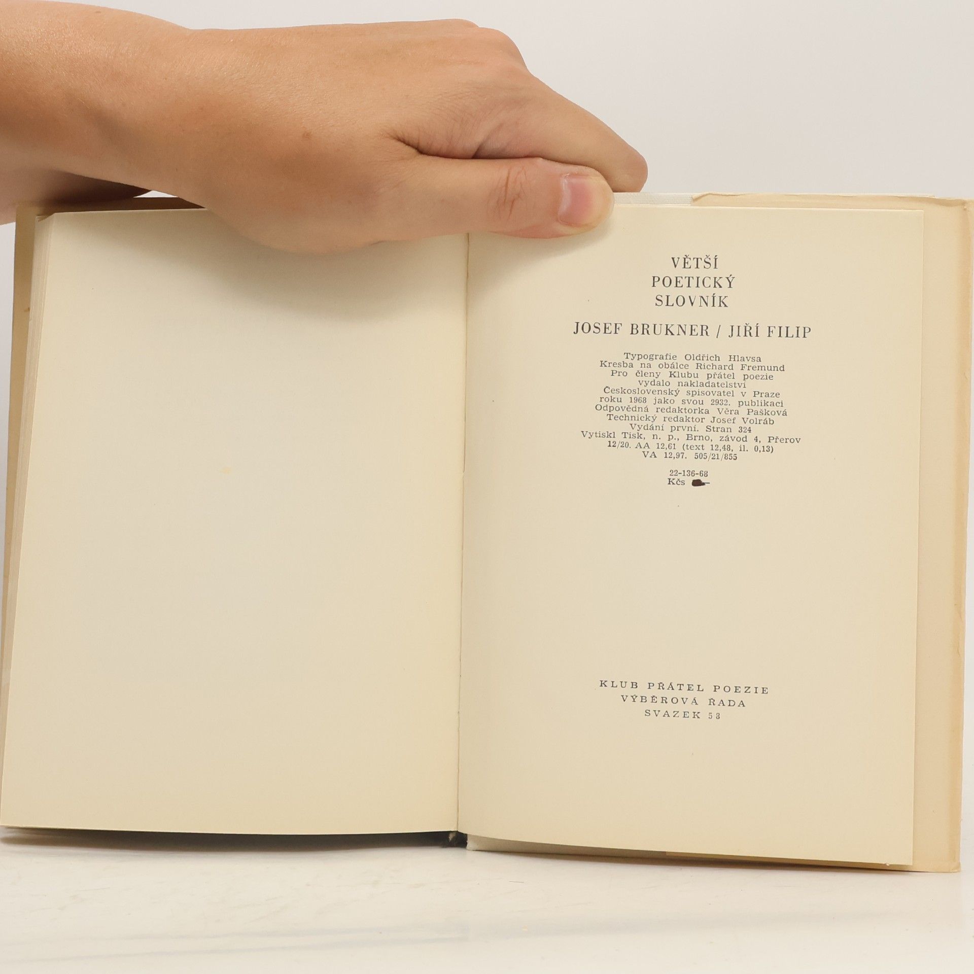 Josef Brukner Větší poetický slovník