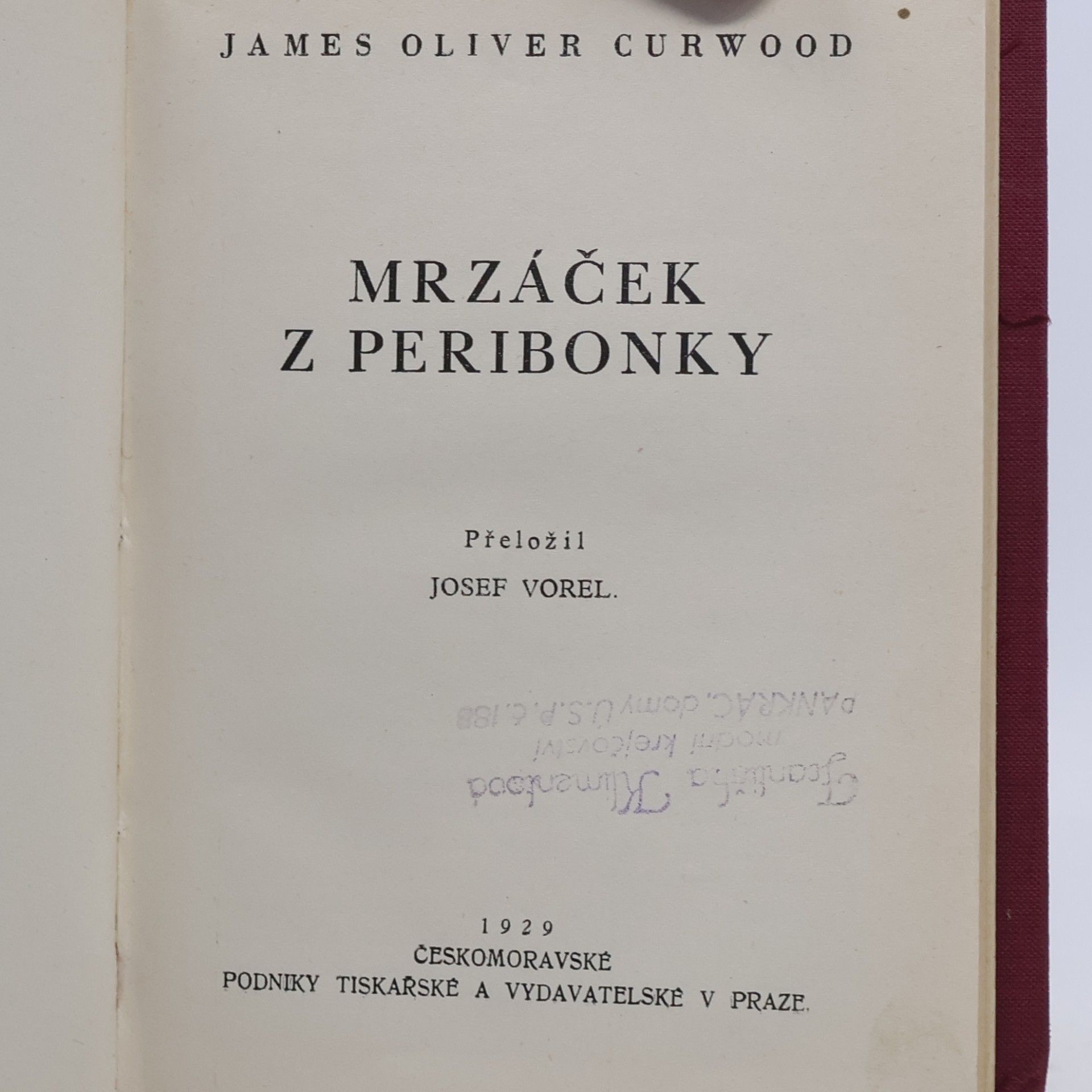 James Oliver Curwood Mrzáček z Peribonky