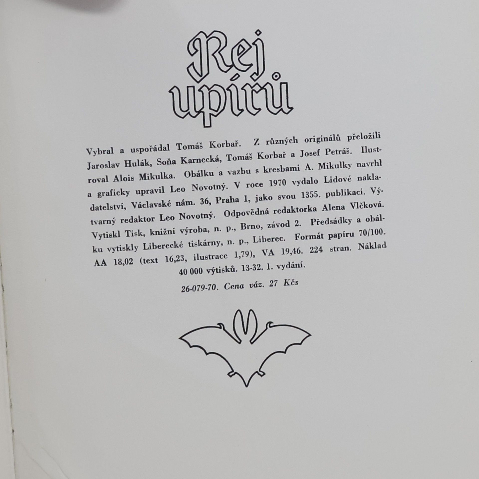 Tomáš Kotrba Rej upírů