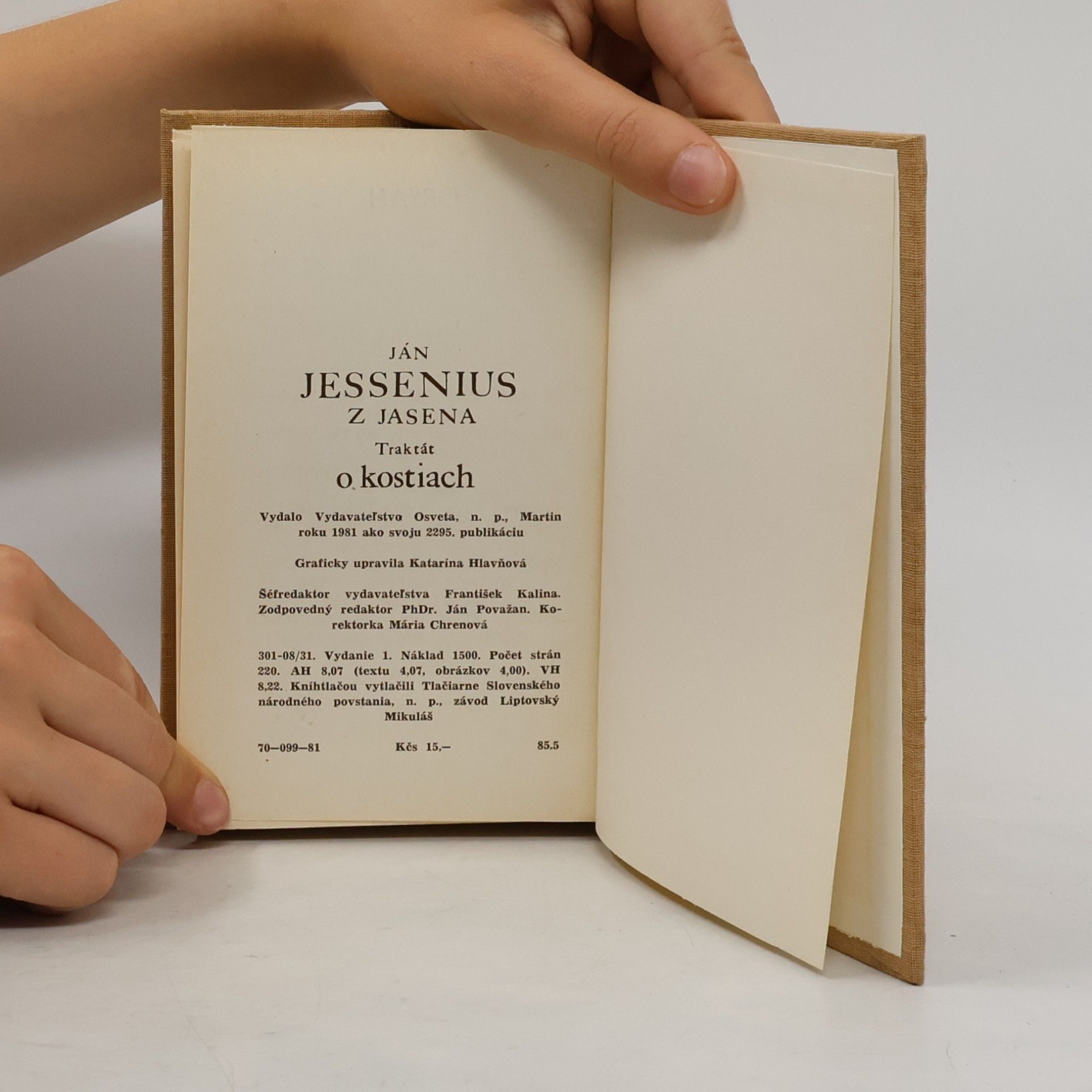 Jan Jessenius Traktát o kostiach