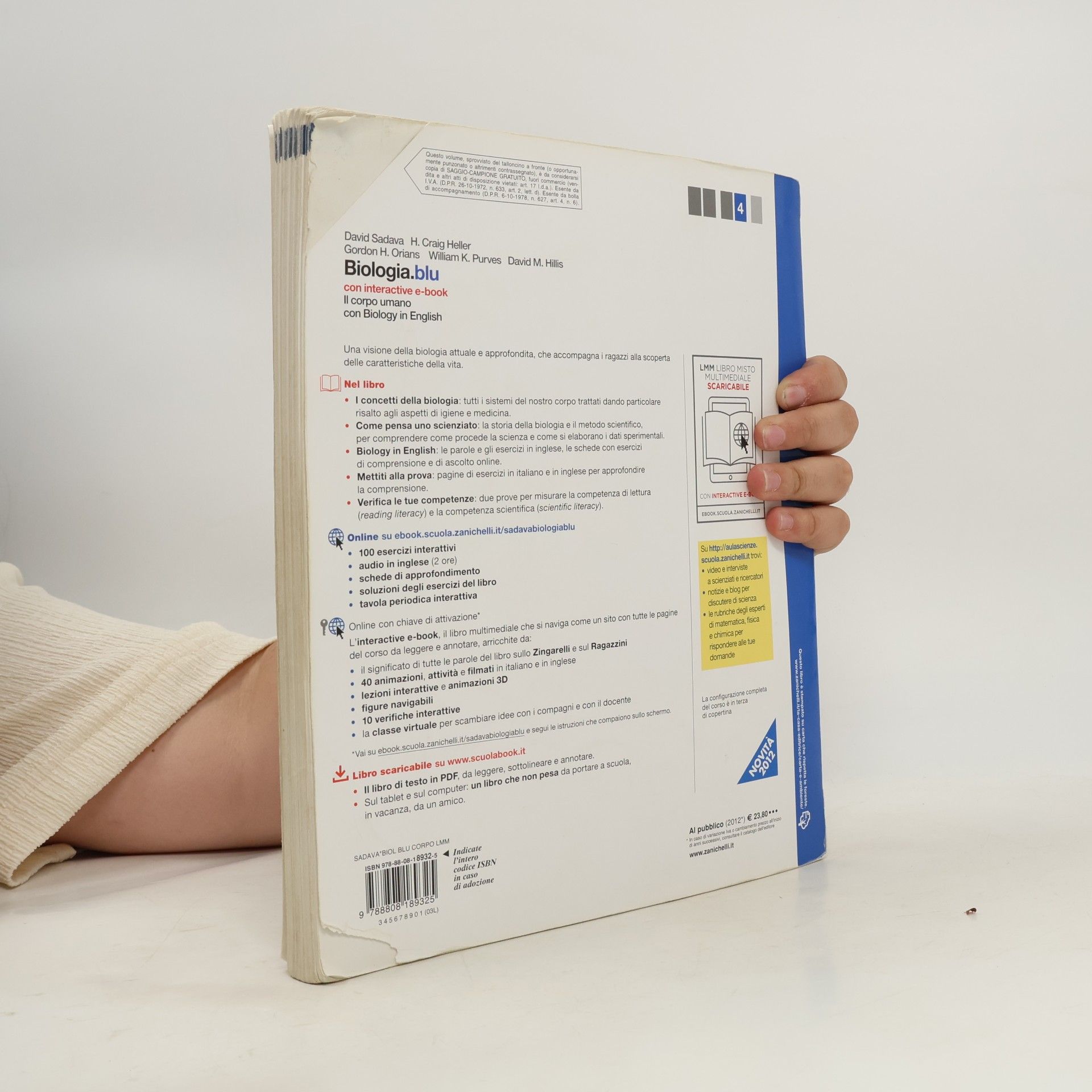David E. Sadava Biologia.blu. corpo umano. con interactive e-book. per le scuole superiori. con espansione online