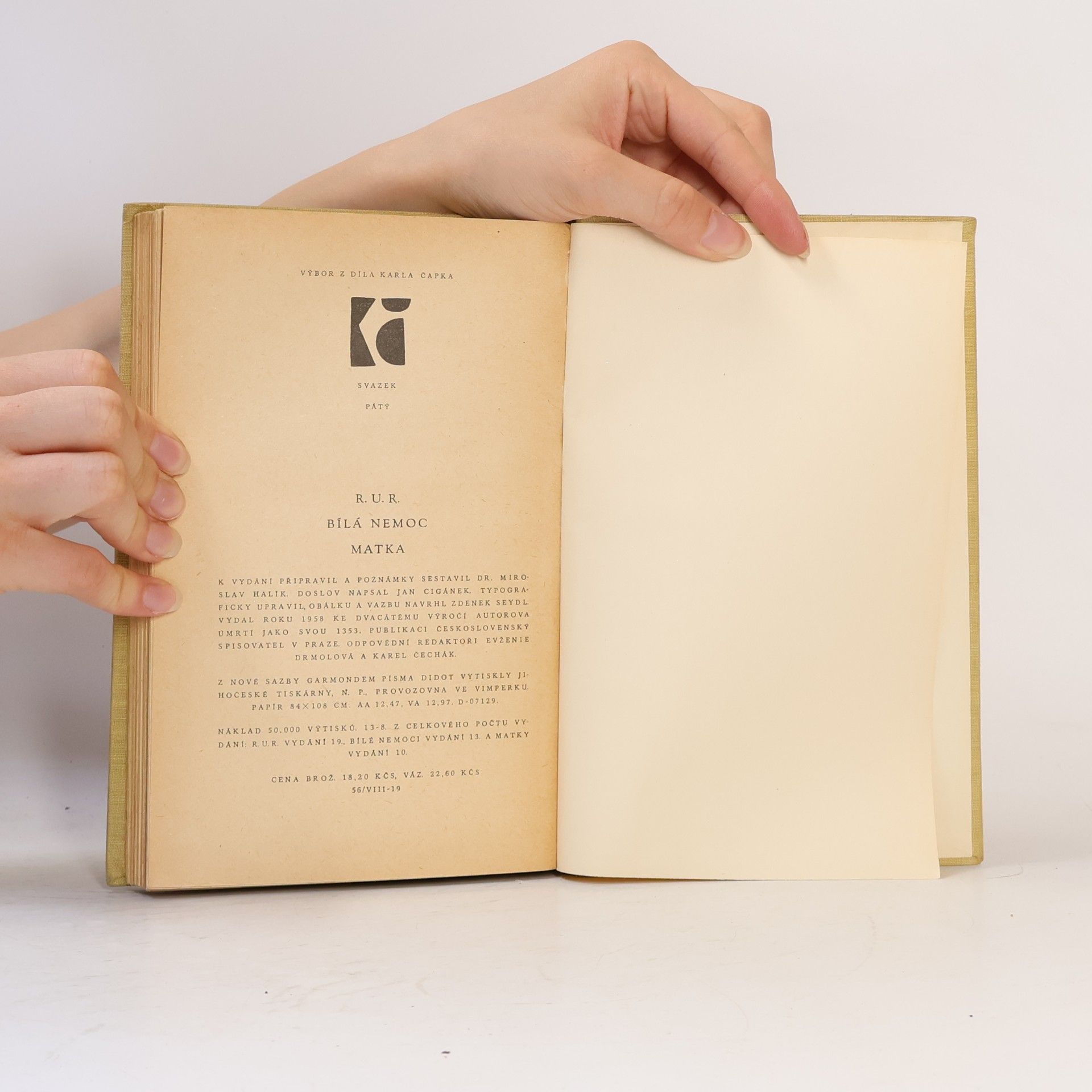 Karel Čapek R. U. R., Bílá nemoc, Matka