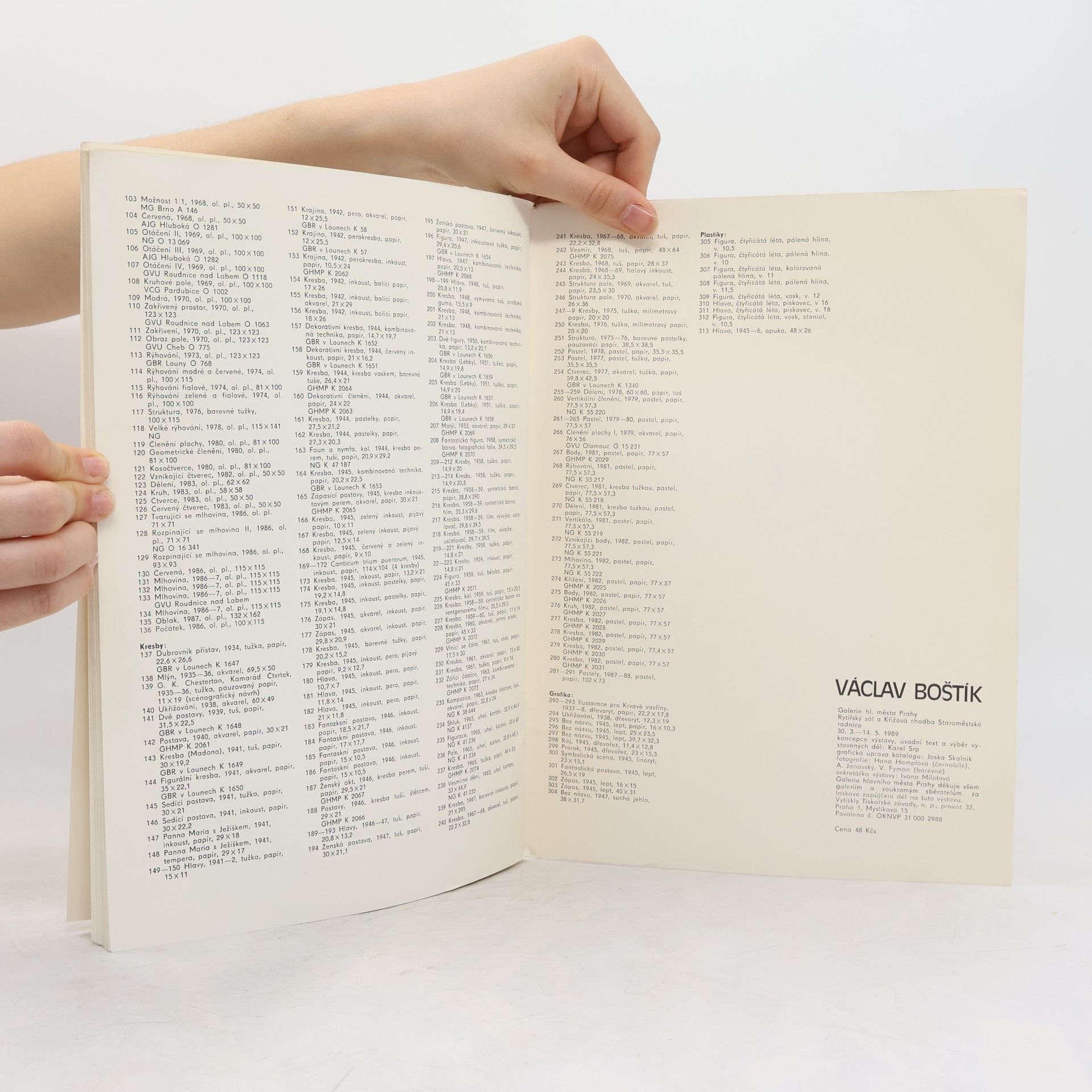 Václav Boštík Václav Boštík : [Výběr z výtvarného díla] : Katalog výstavy, Praha 30. 3.-14. 5. 1989
