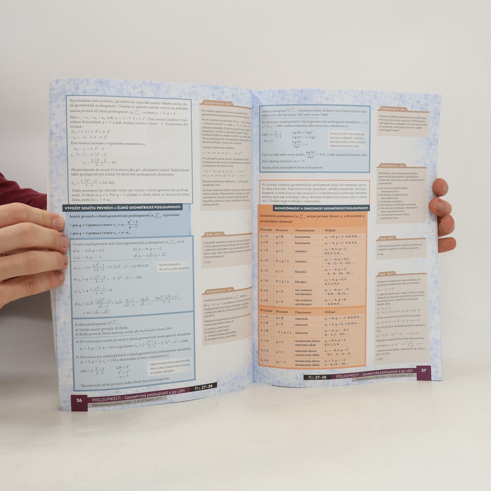 Petr Kozák Matematika pro střední školy. 9. díl, Posloupnosti, řady, finanční matematika