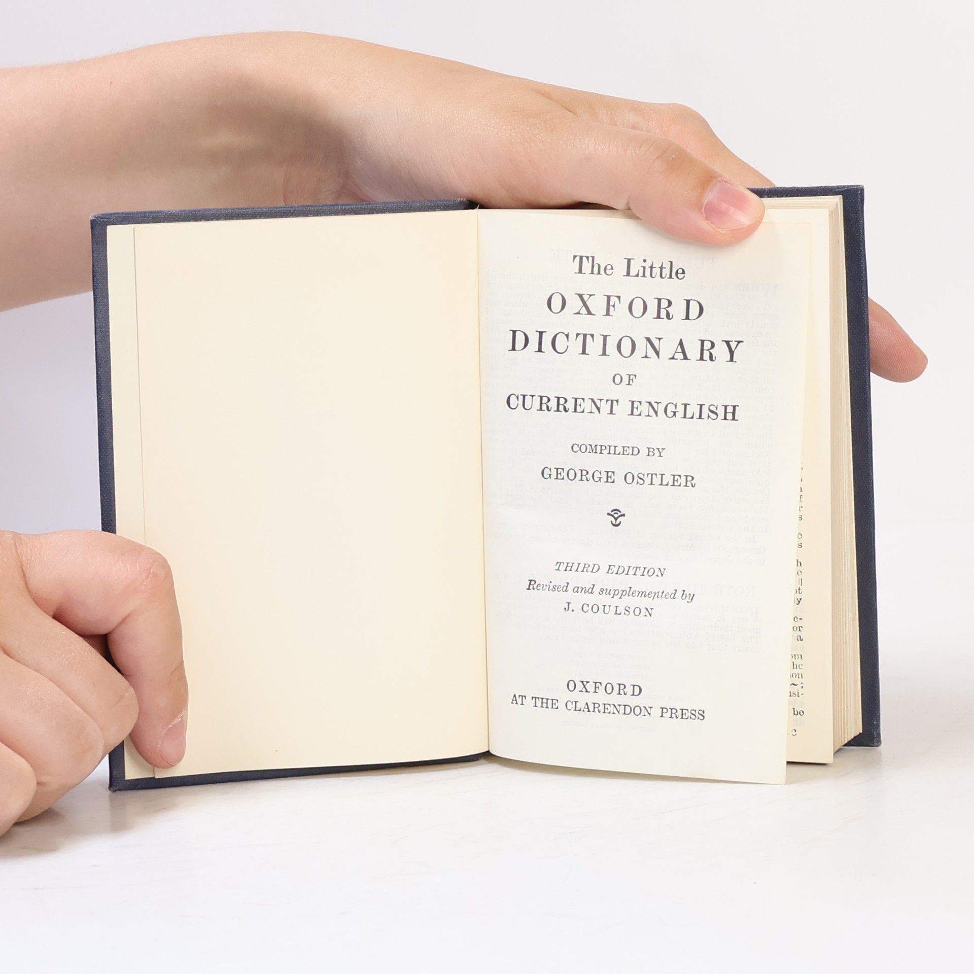 George Ostler The Little Oxford Dictionary of Current English