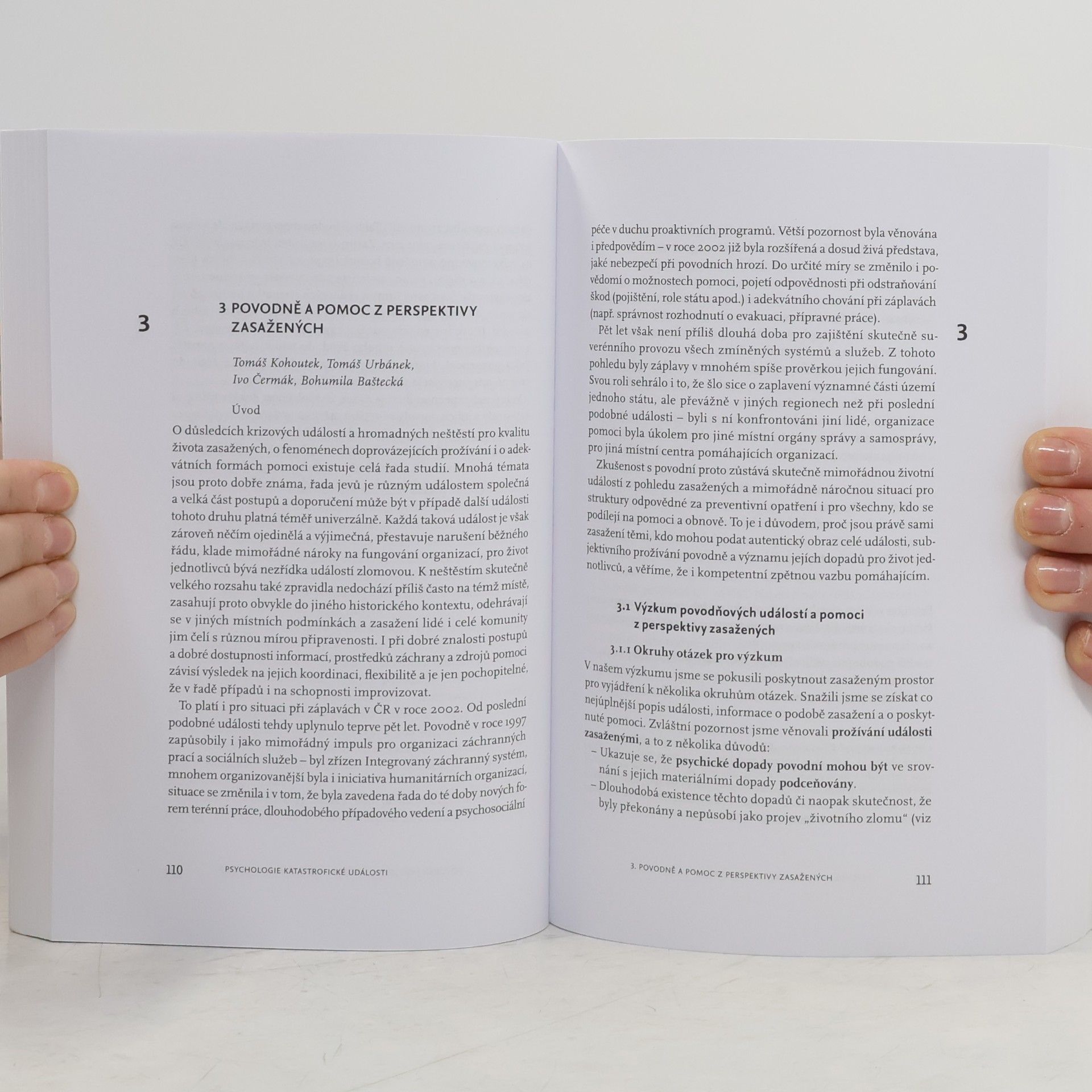 Tomáš Kohoutek Psychologie katastrofické události