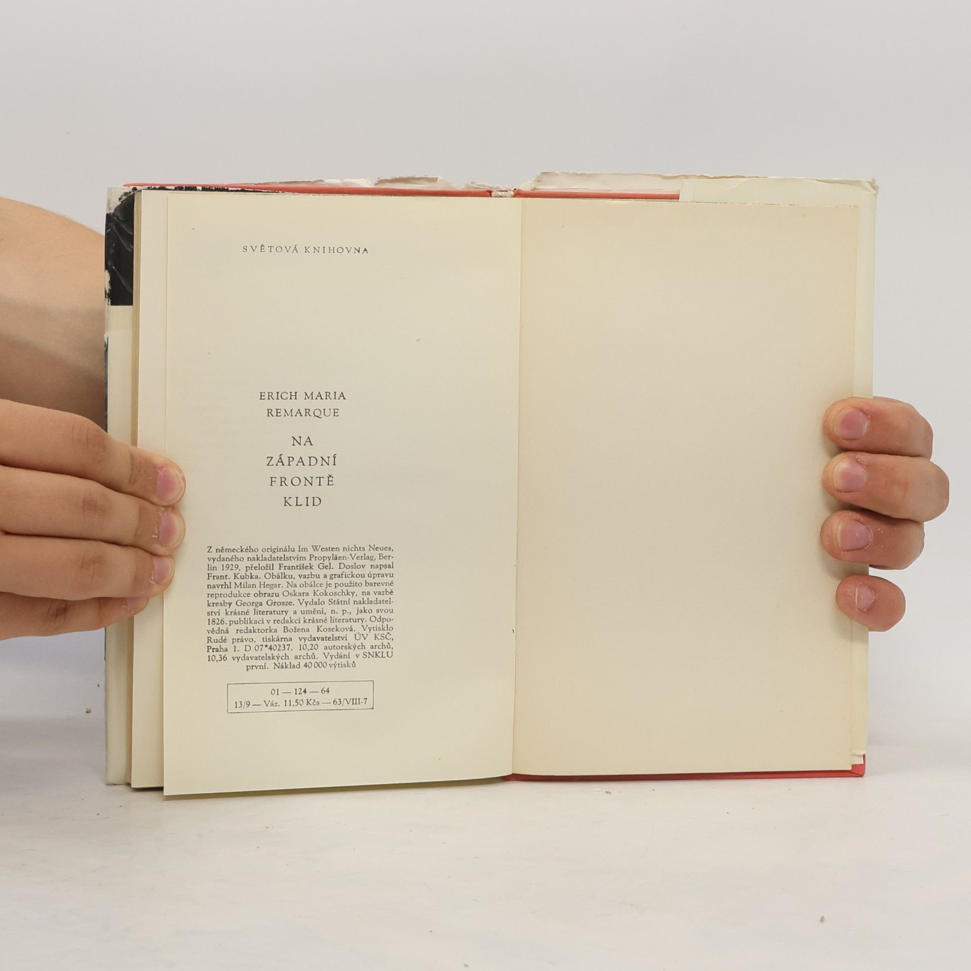 Erich Maria Remarque Na západní frontě klid