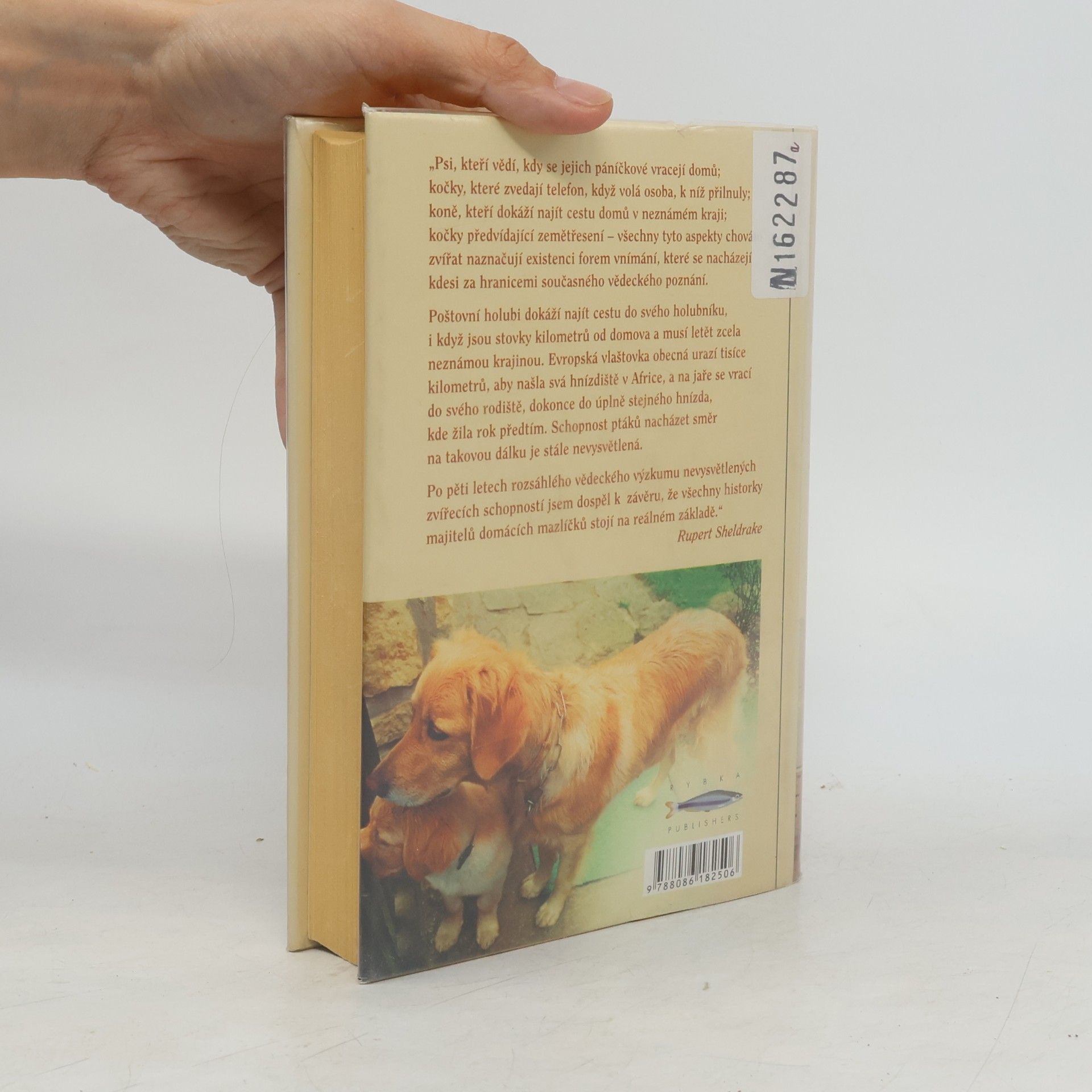 Rupert Sheldrake Váš pes to ví : jak psi poznají, kdy se jejich pán vrací domů a další neobjasněné schopnosti zvířat