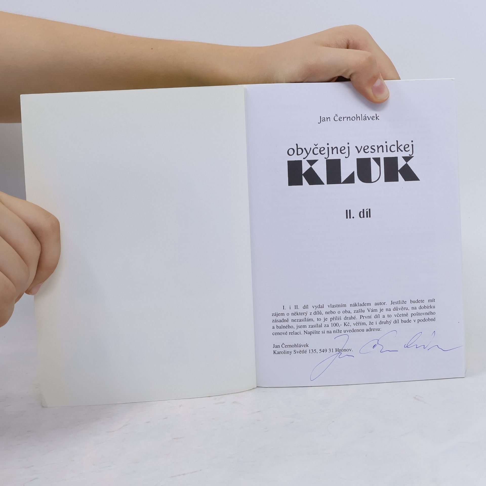 Jan Černohlávek Obyčejnej vesnickej kluk II. díl