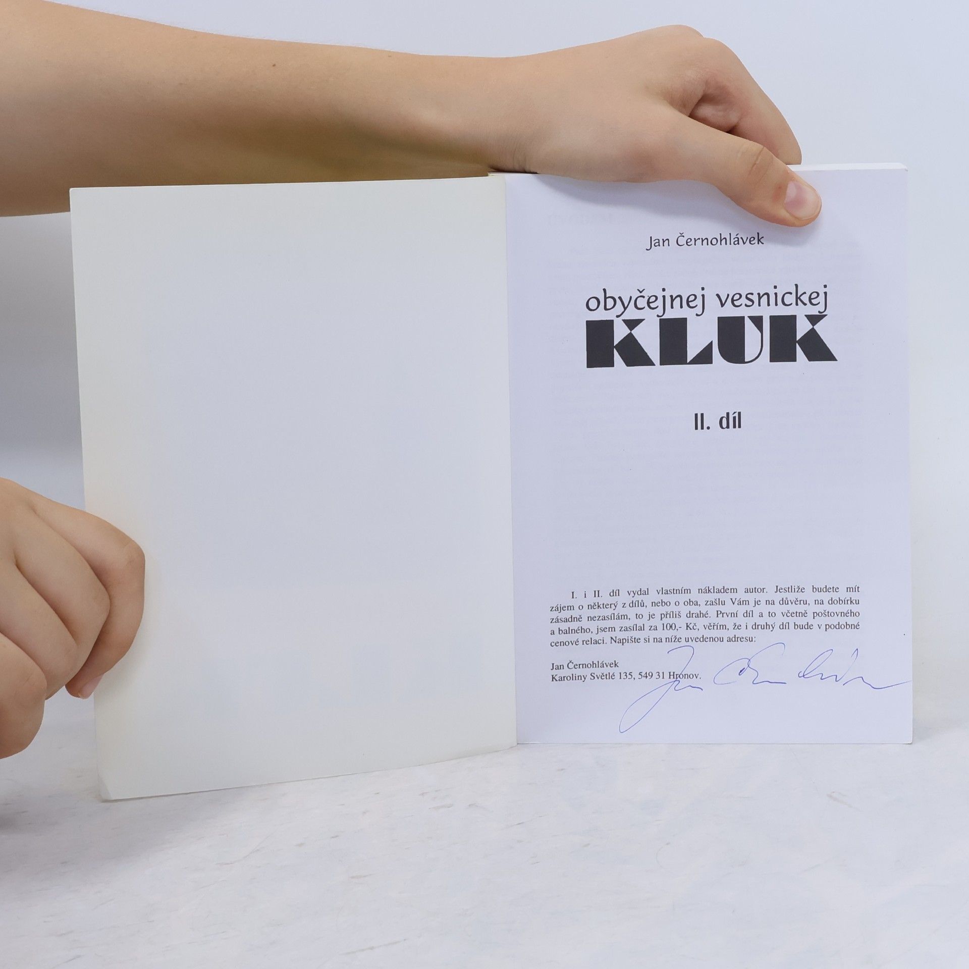 Jan Černohlávek Obyčejnej vesnickej kluk II. díl