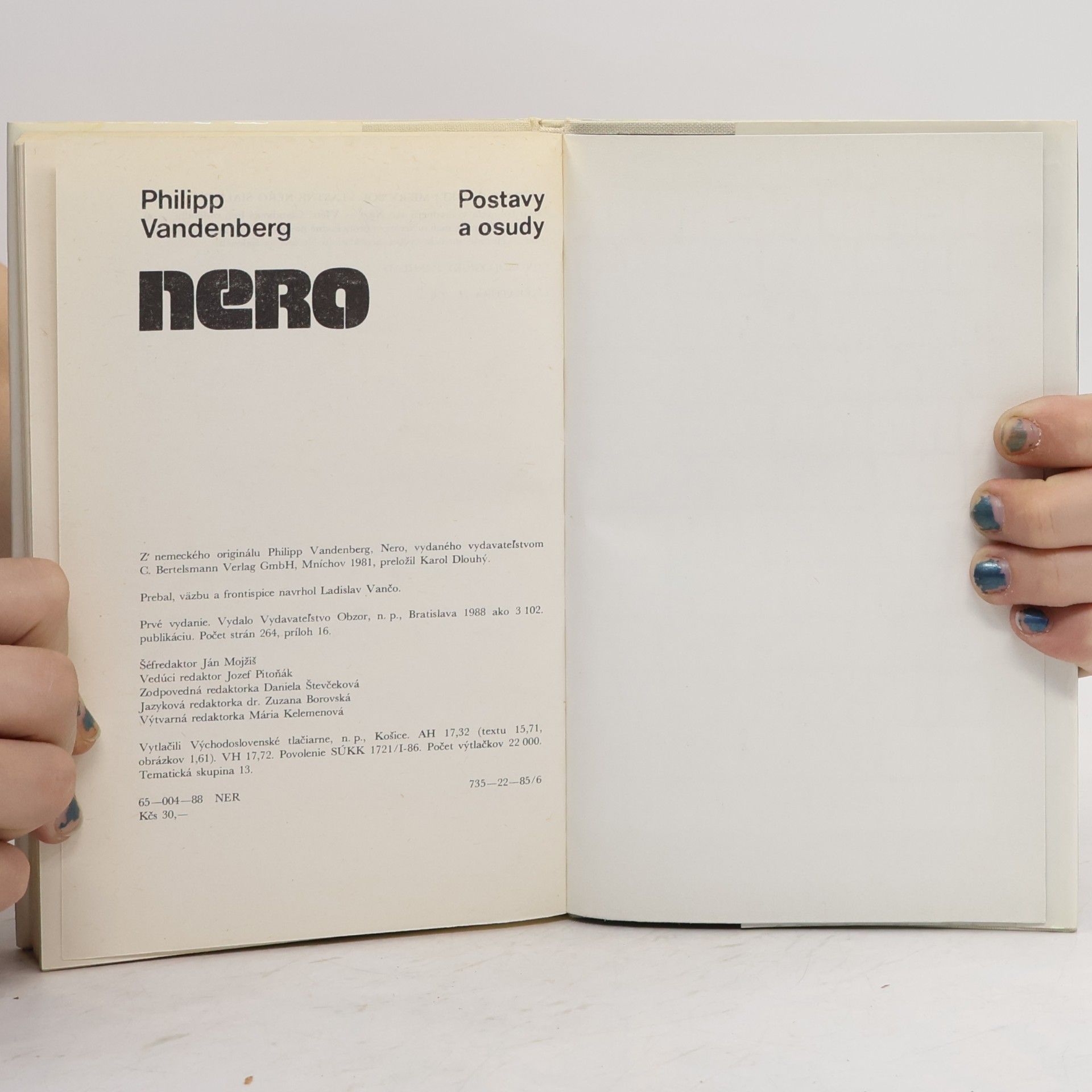 Philipp Vandenberg Nero. Postavy a osudy