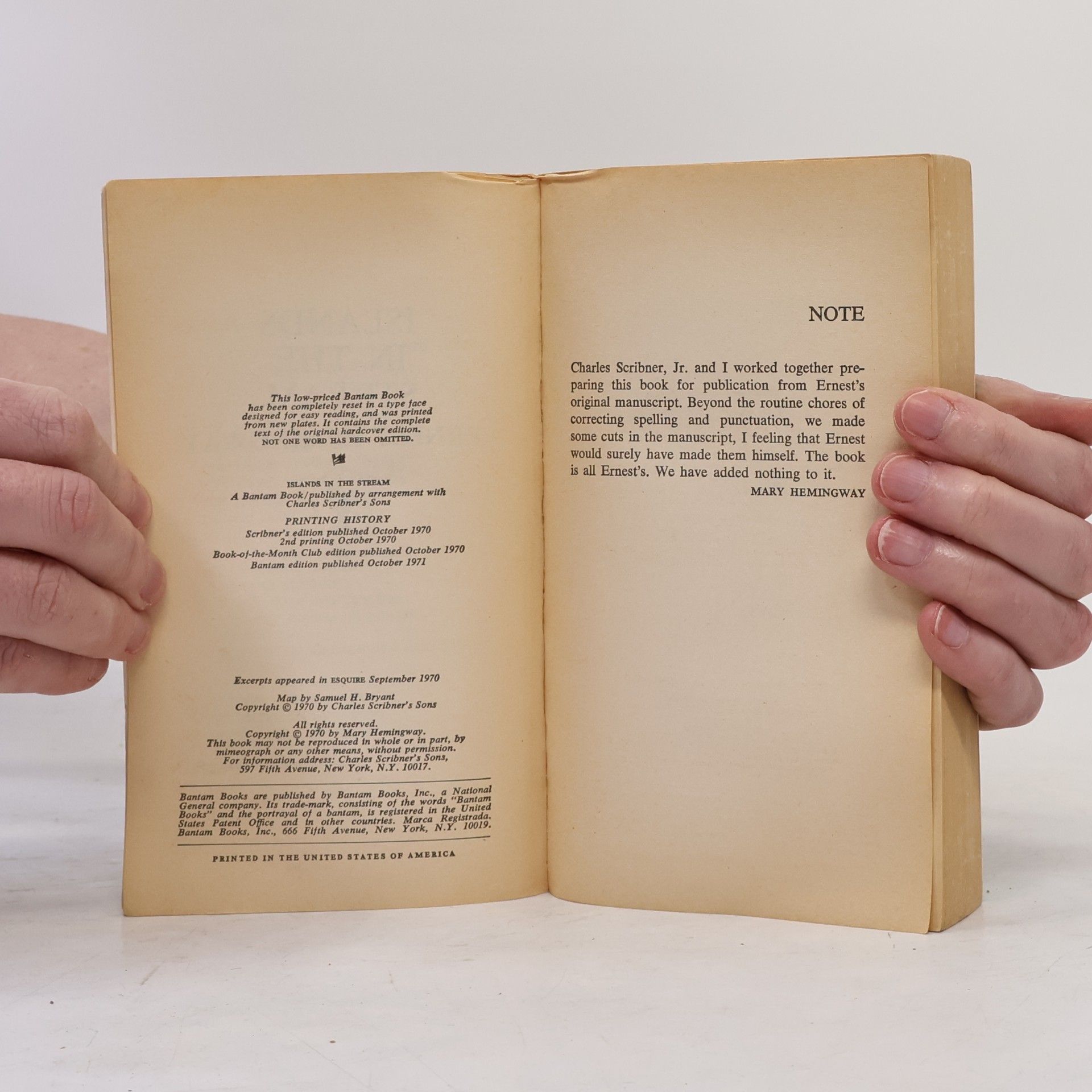 Ernest Hemingway Islands In The Stream