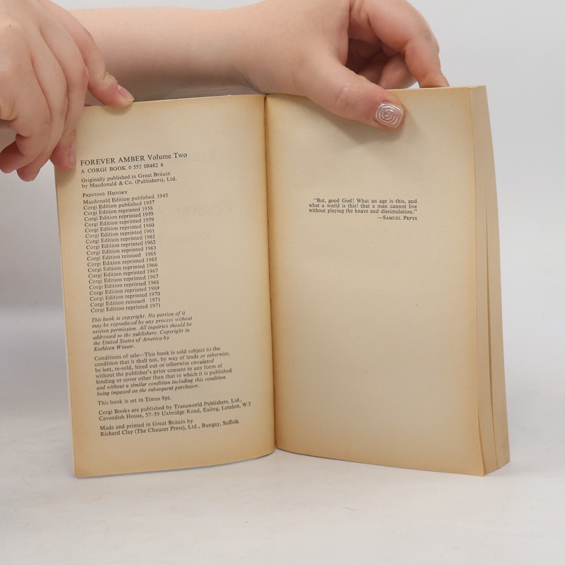 Kathleen Winsor Forever Amber. Volume 2