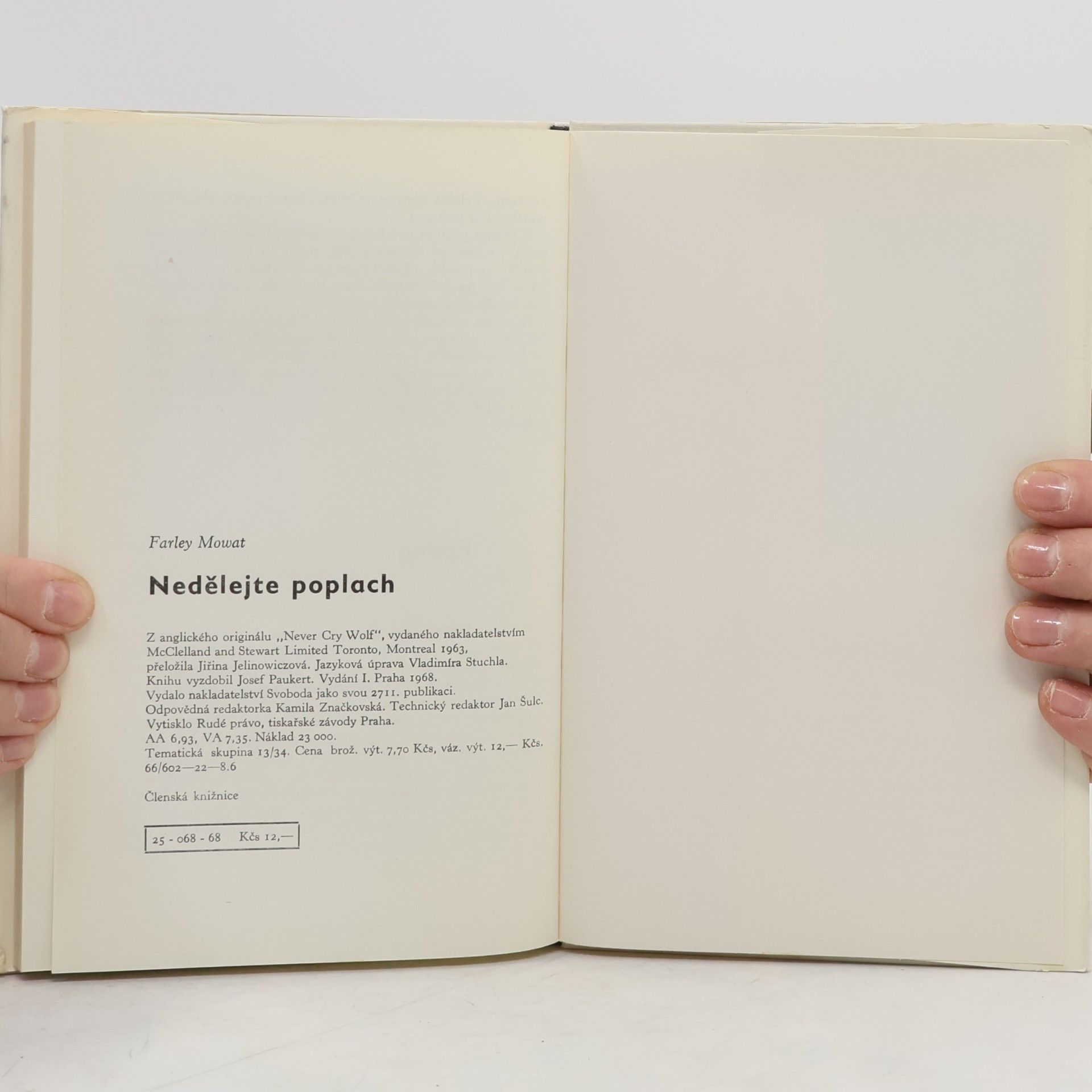 Farley Mowat Nedělejte poplach
