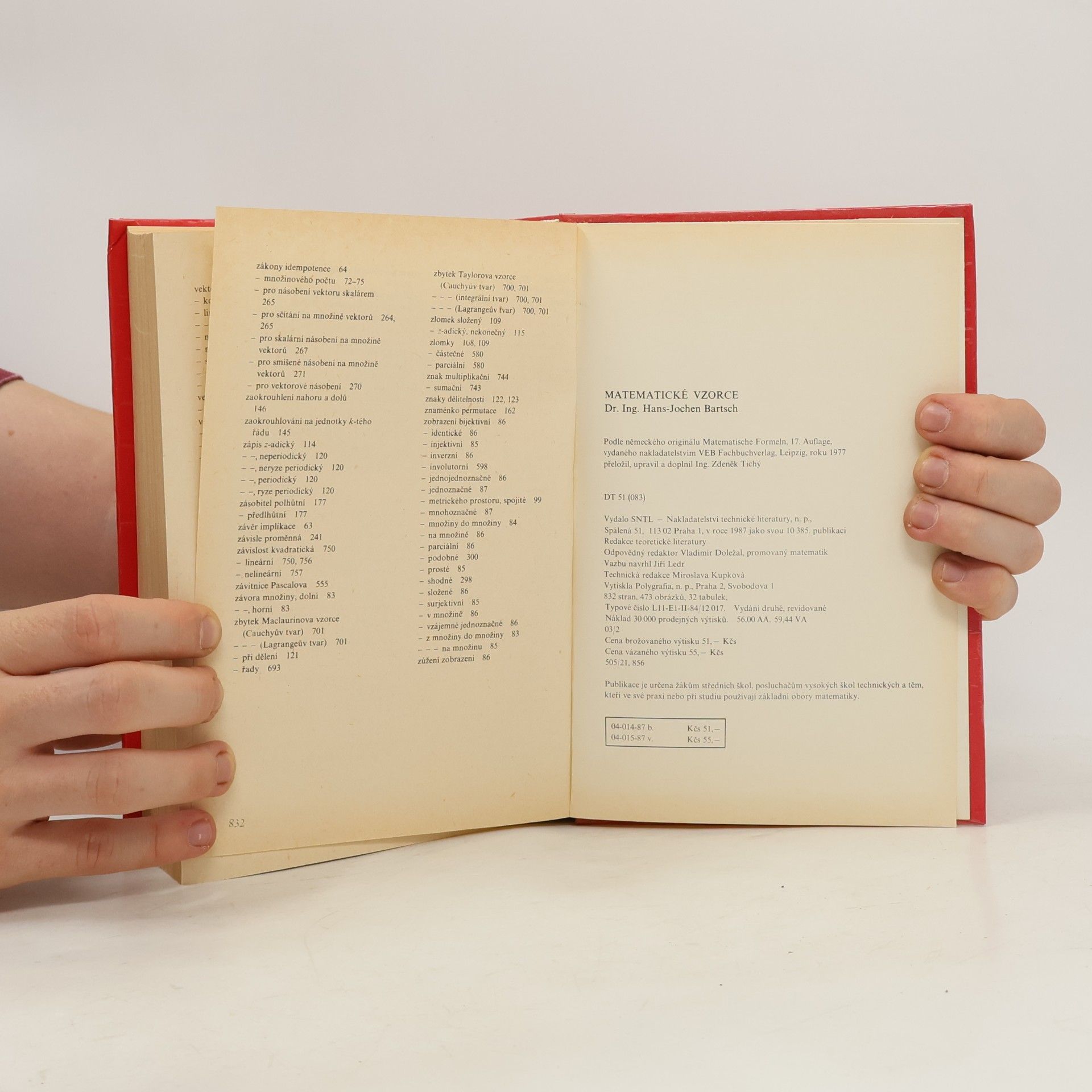 Hans Jochen Bartsch Matematické vzorce