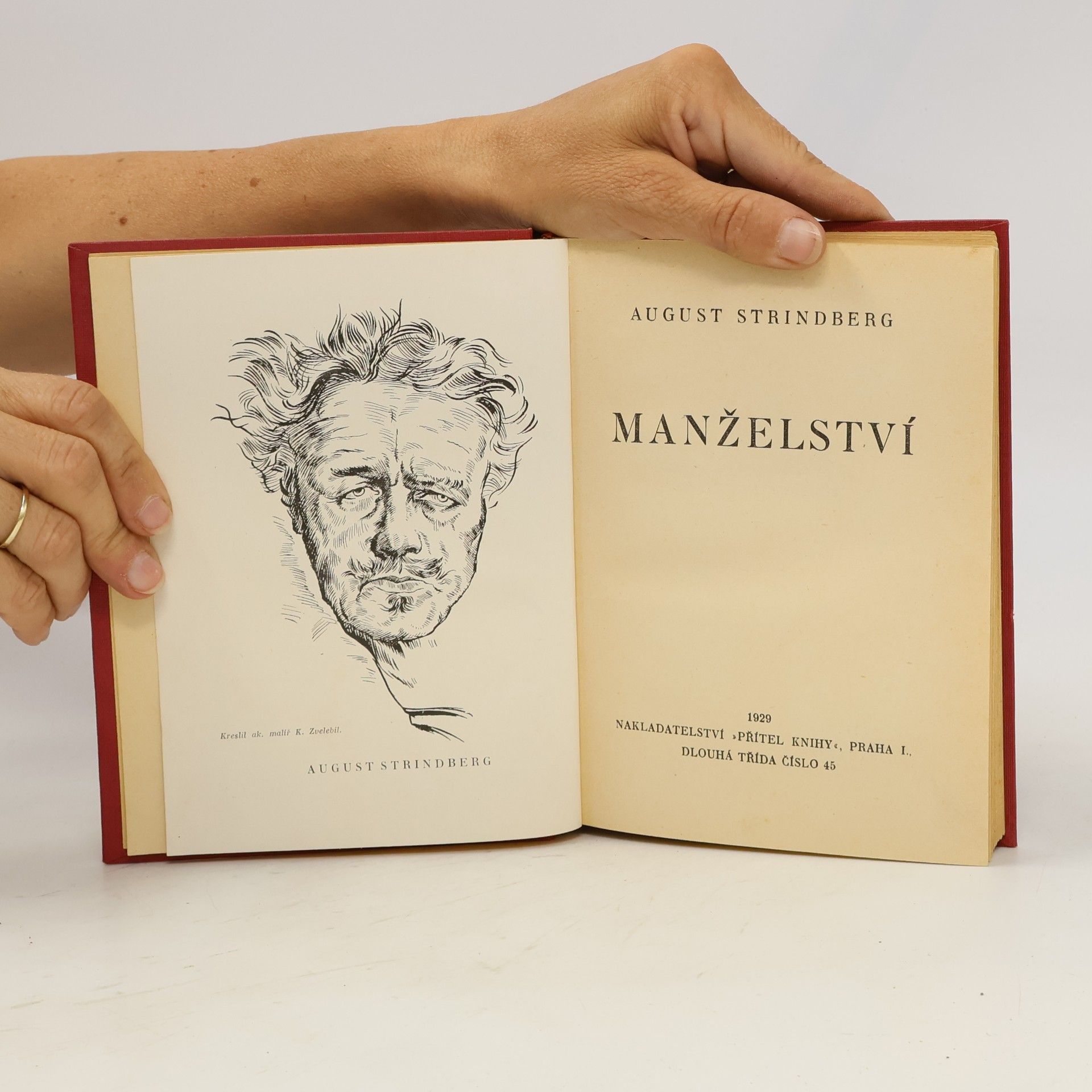 August Strindberg Manželství (Ocpl, 208 s., portrét A. Zvelebil)