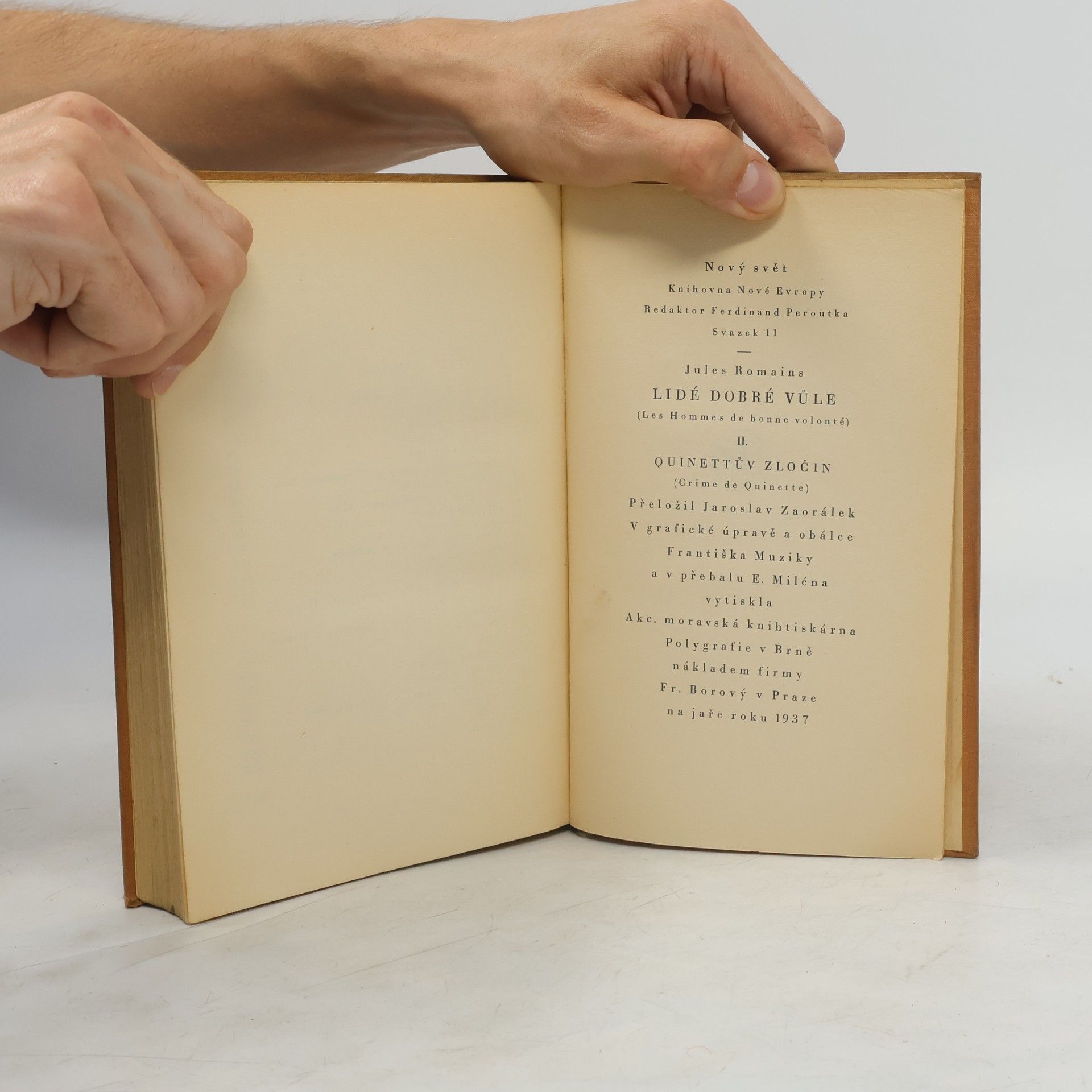 Jules Romains Lidé dobré vůle. [Sv.] II, Quinettův zločin = [Les Hommes de bonne volonté. Sv.] II, [Crime de Quinette]